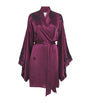 TORLOWEI Purple Silk Tokoni Short Kimono