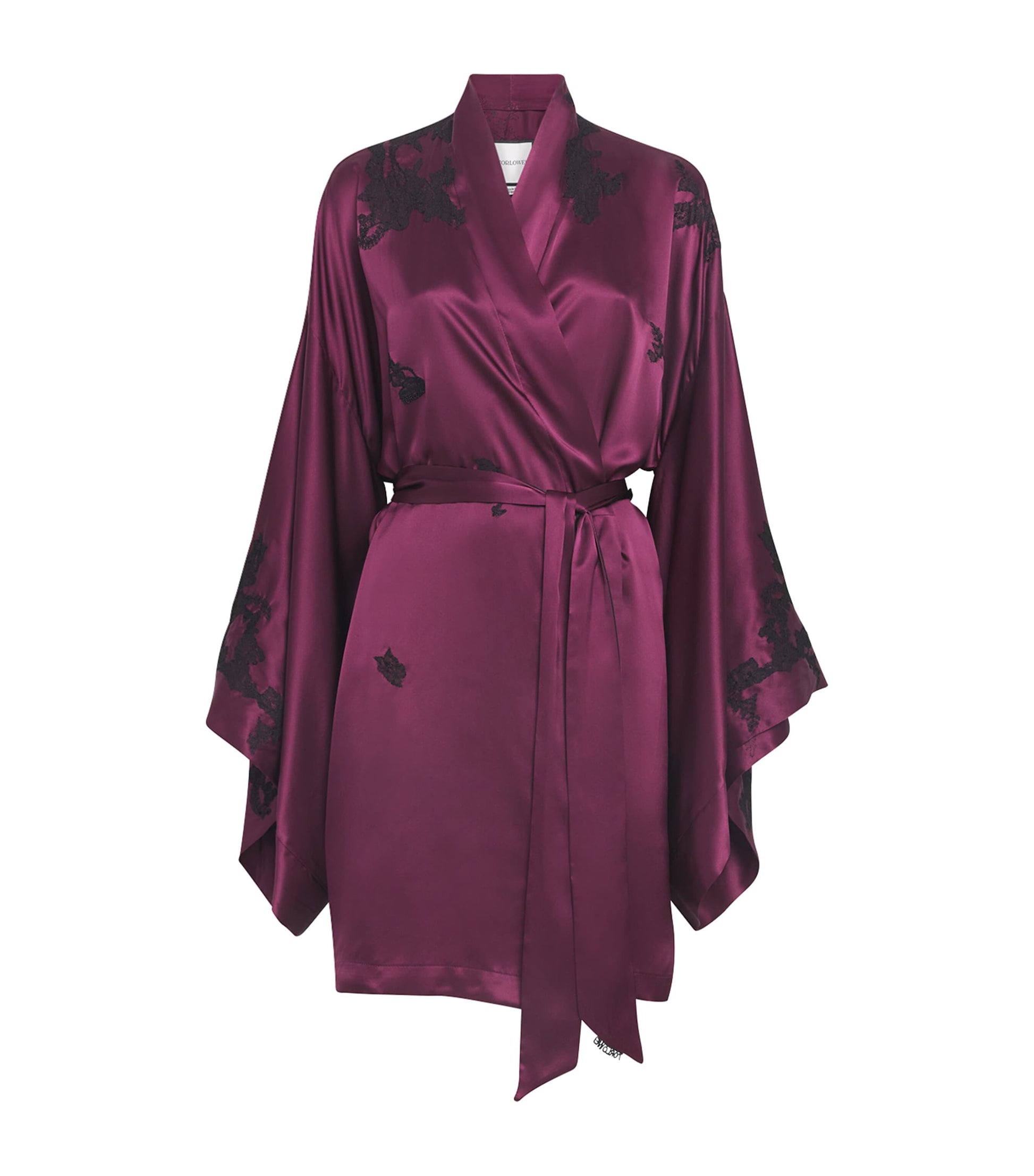 TORLOWEI Purple Silk Tokoni Short Kimono