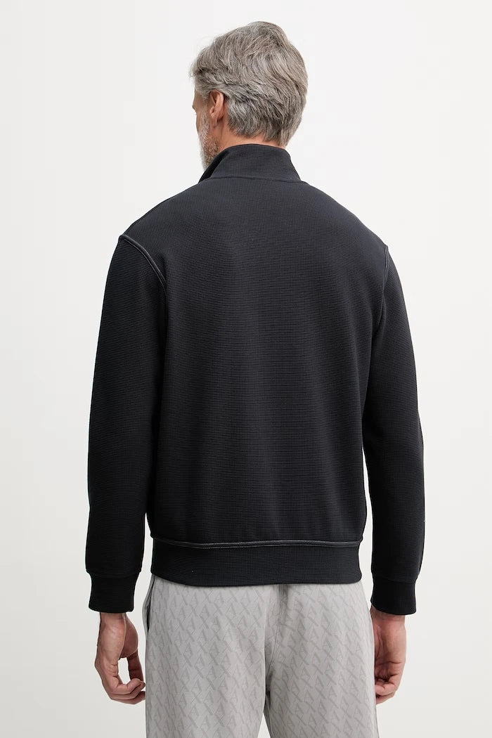 Armani Exchange erkek pamuk fermuarlı sweatshirt
