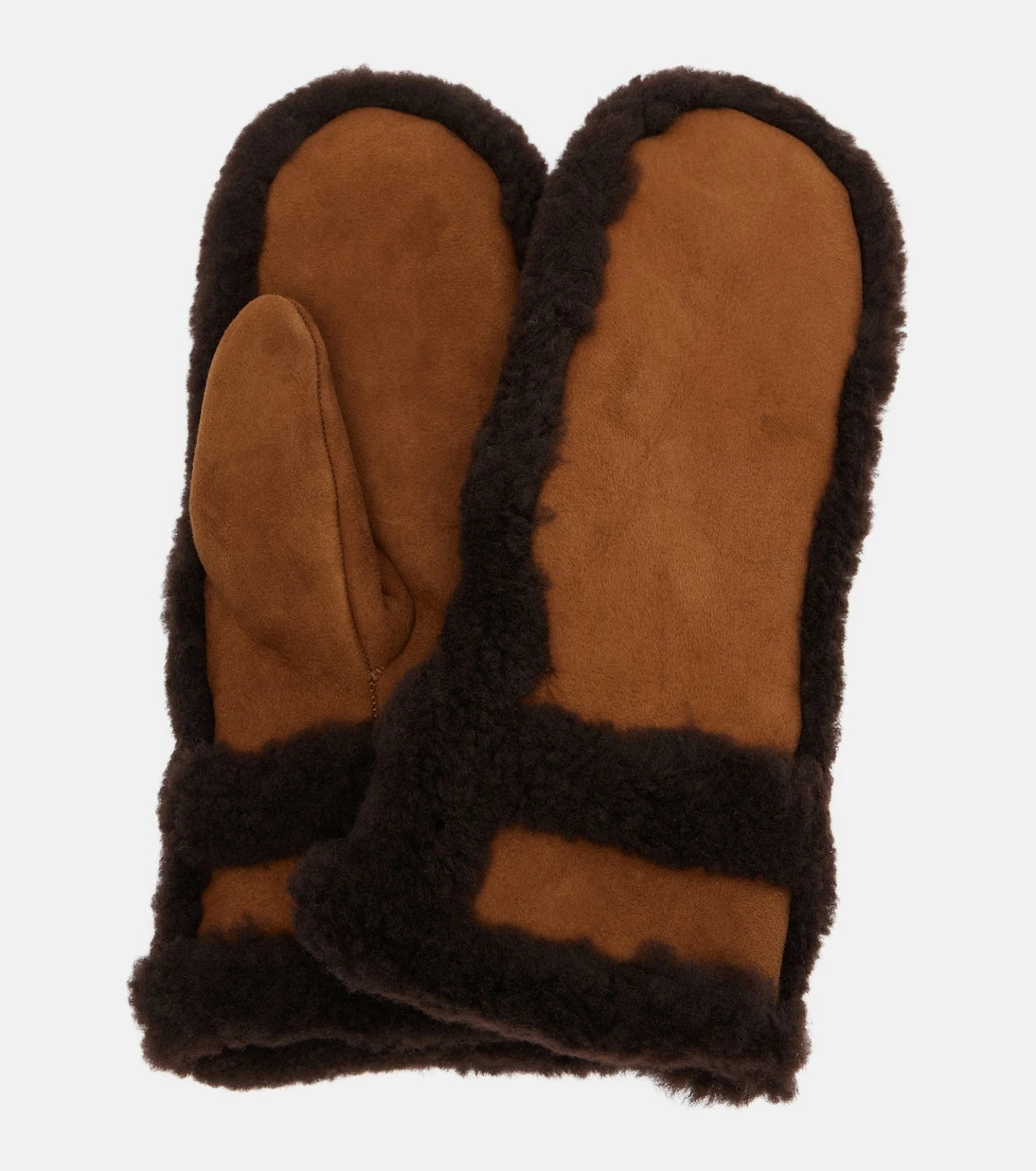 Yves Salomon - Shearling-trimmed leather mittens