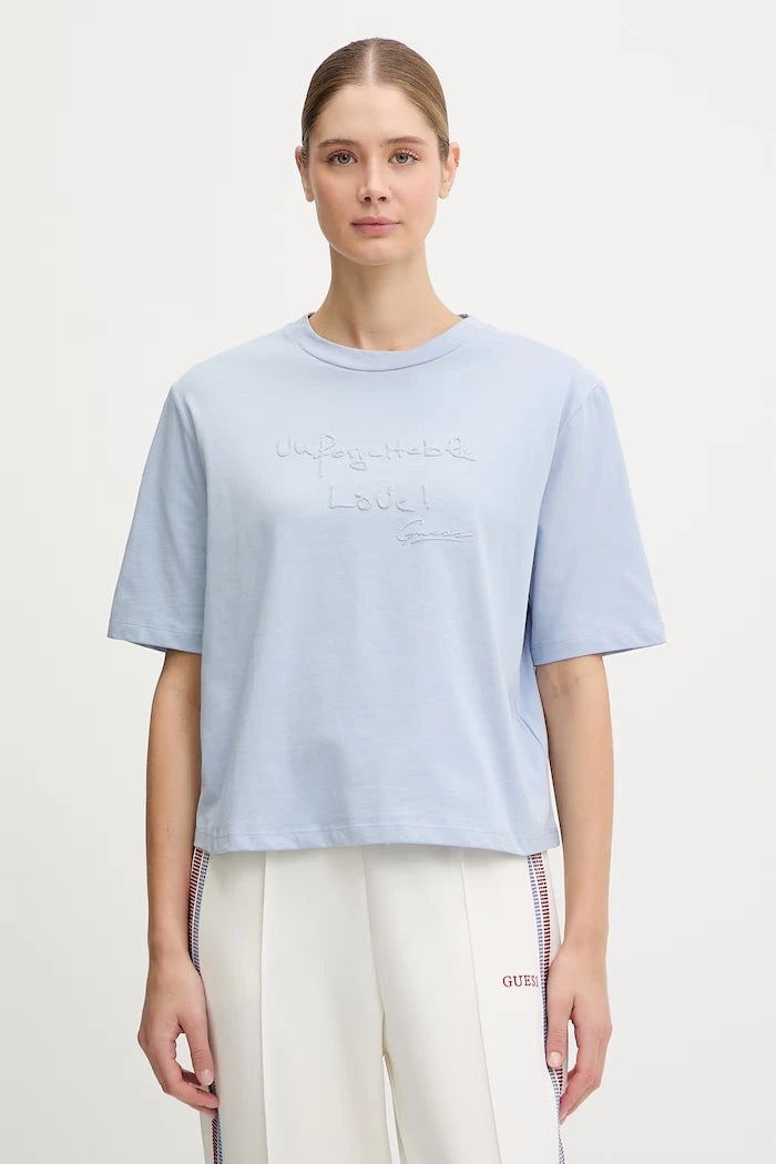 Памучна тениска Guess SOPHIE