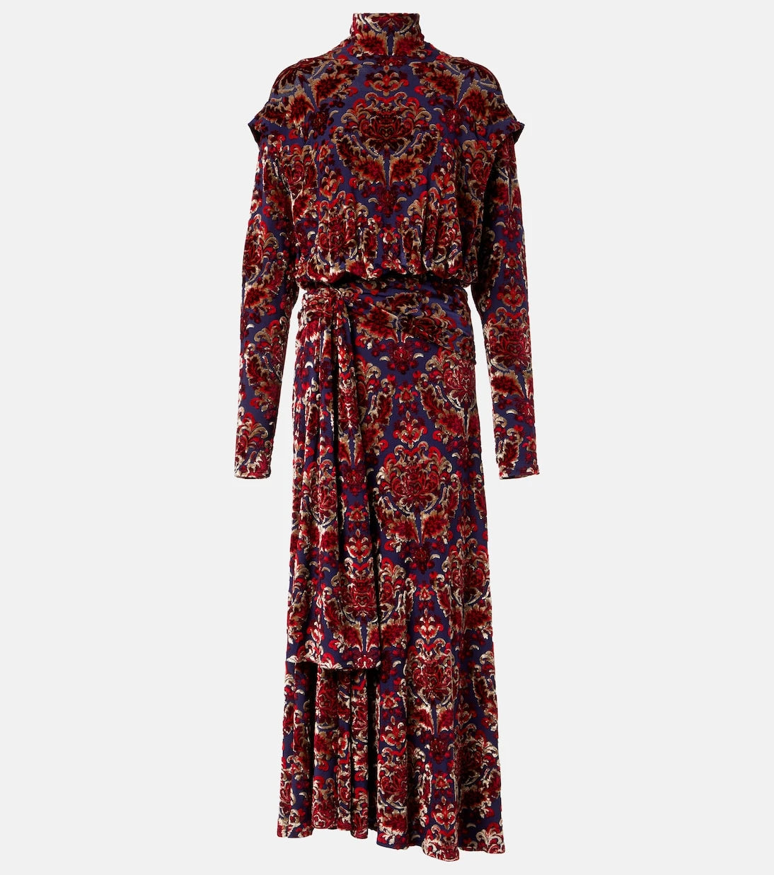 Rabanne - Draped jacquard maxi dress