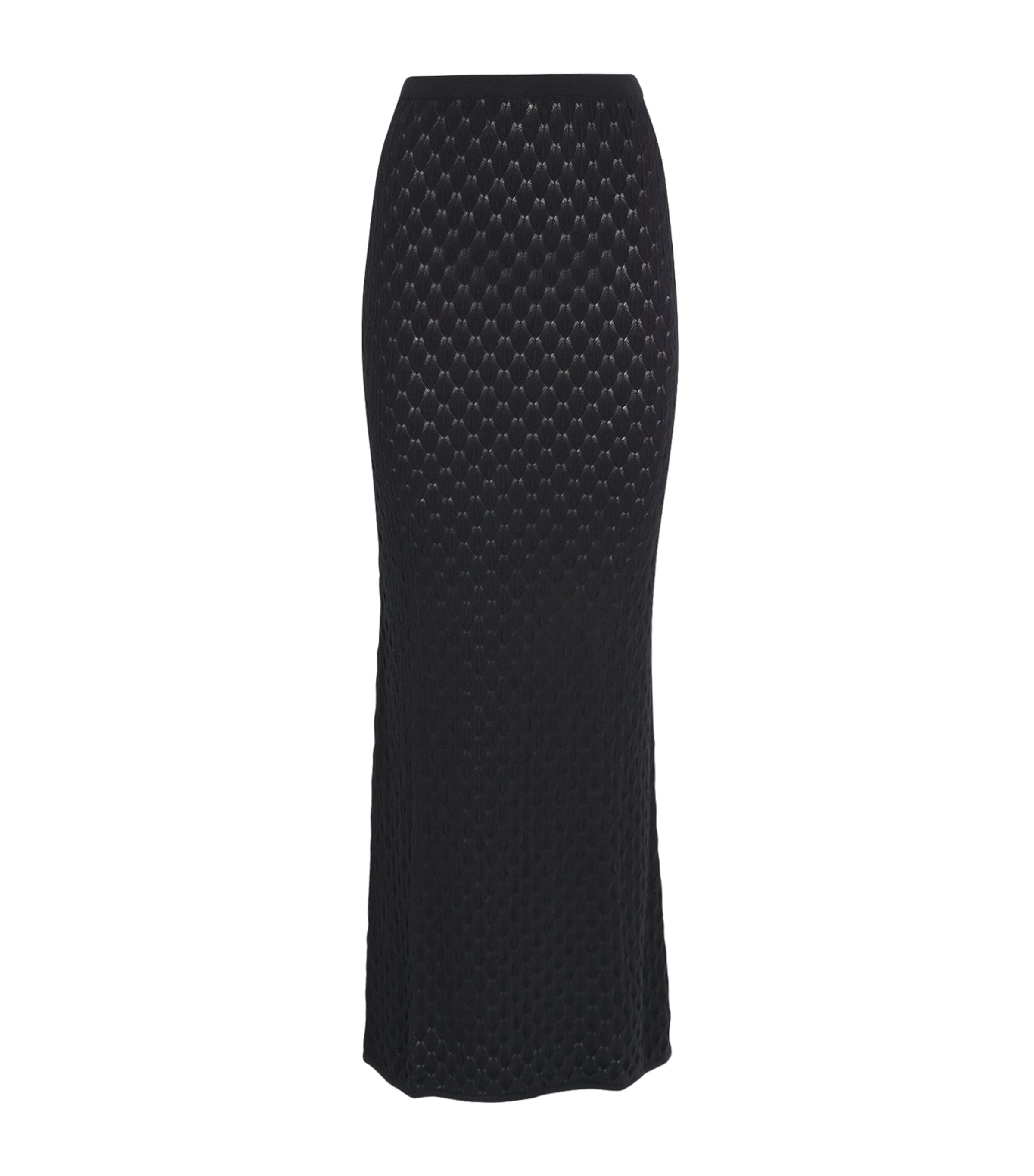 AWAY THAT DAY Black Crochet St. Lucia Maxi Skirt