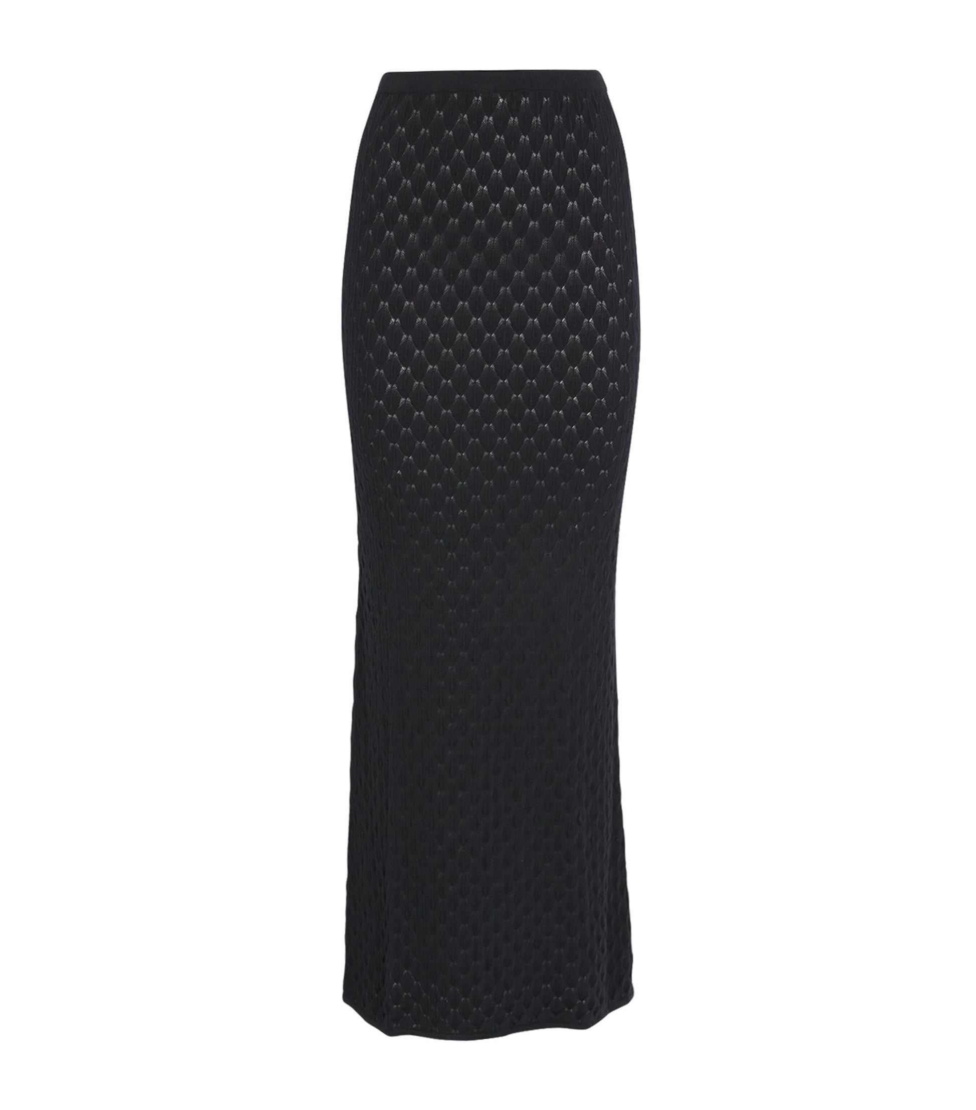 AWAY THAT DAY Black Crochet St. Lucia Maxi Skirt