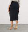 Blue Cady Colonna Midi Pencil Skirt
