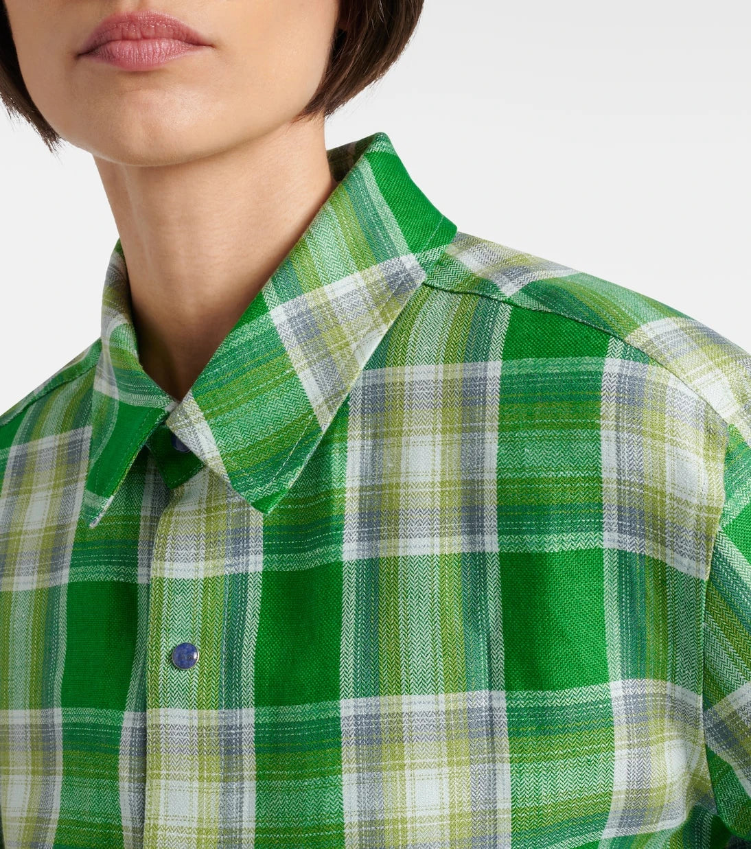 God's True Cashmere - Harbor linen shirt with lapis lazuli