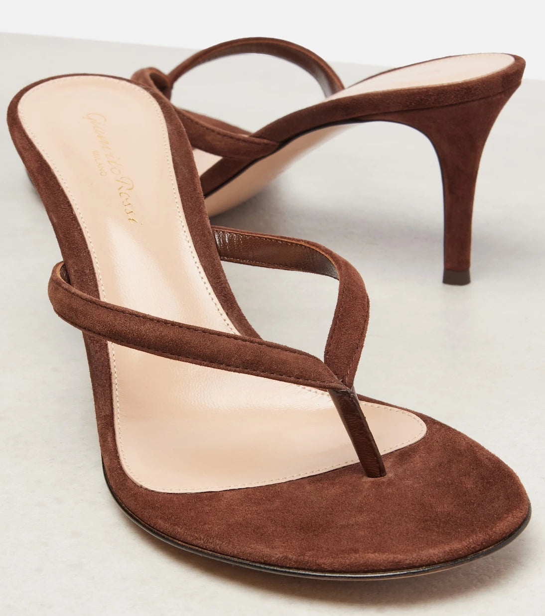 Gianvito Rossi - Suede thong sandals