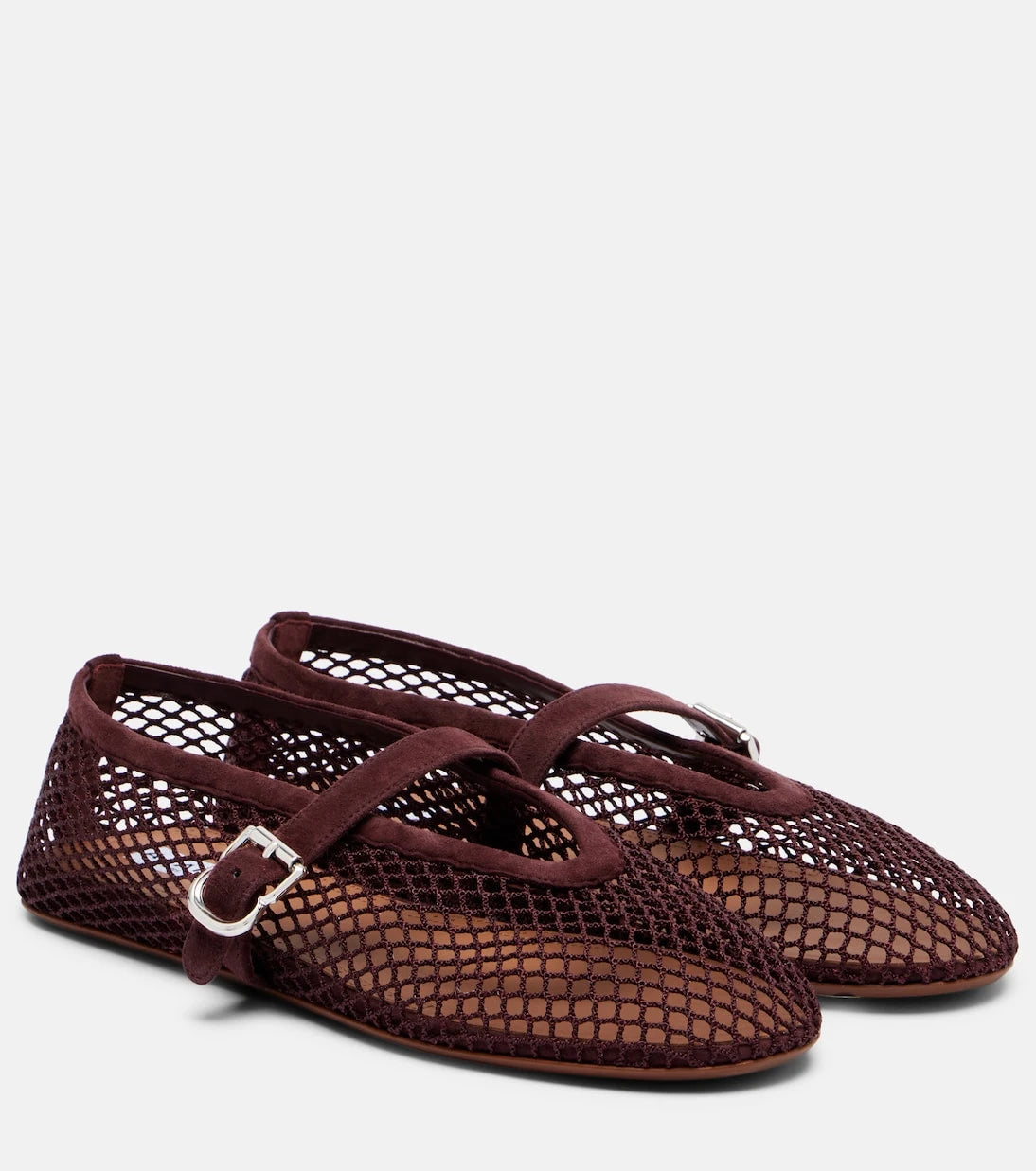Alaïa - Ballerine fishnet Mary Jane flats