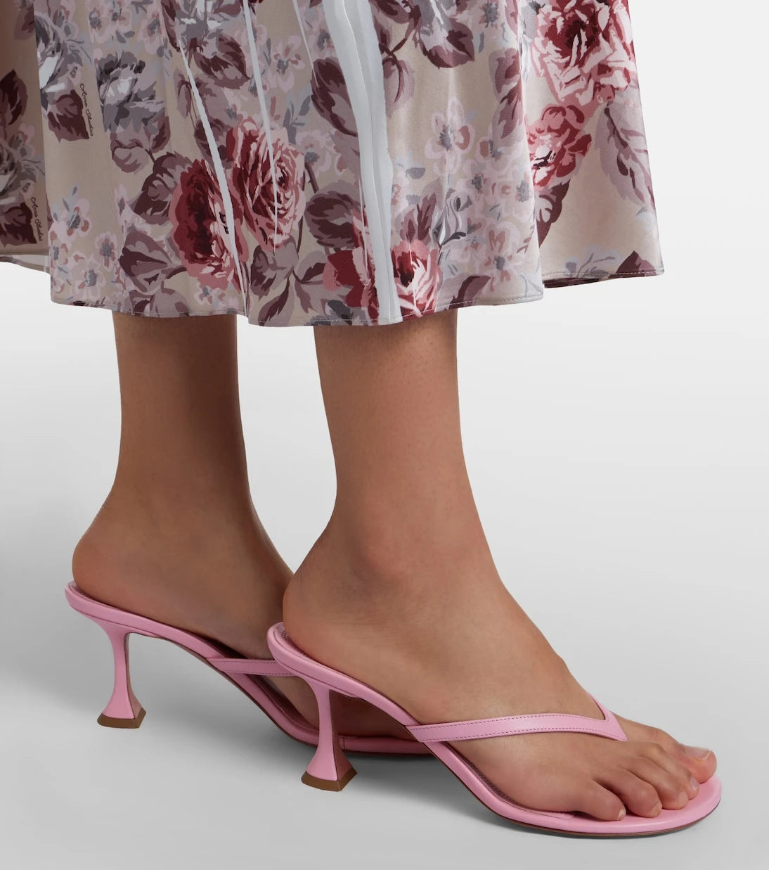 Amina Muaddi - Juliette leather thong sandals