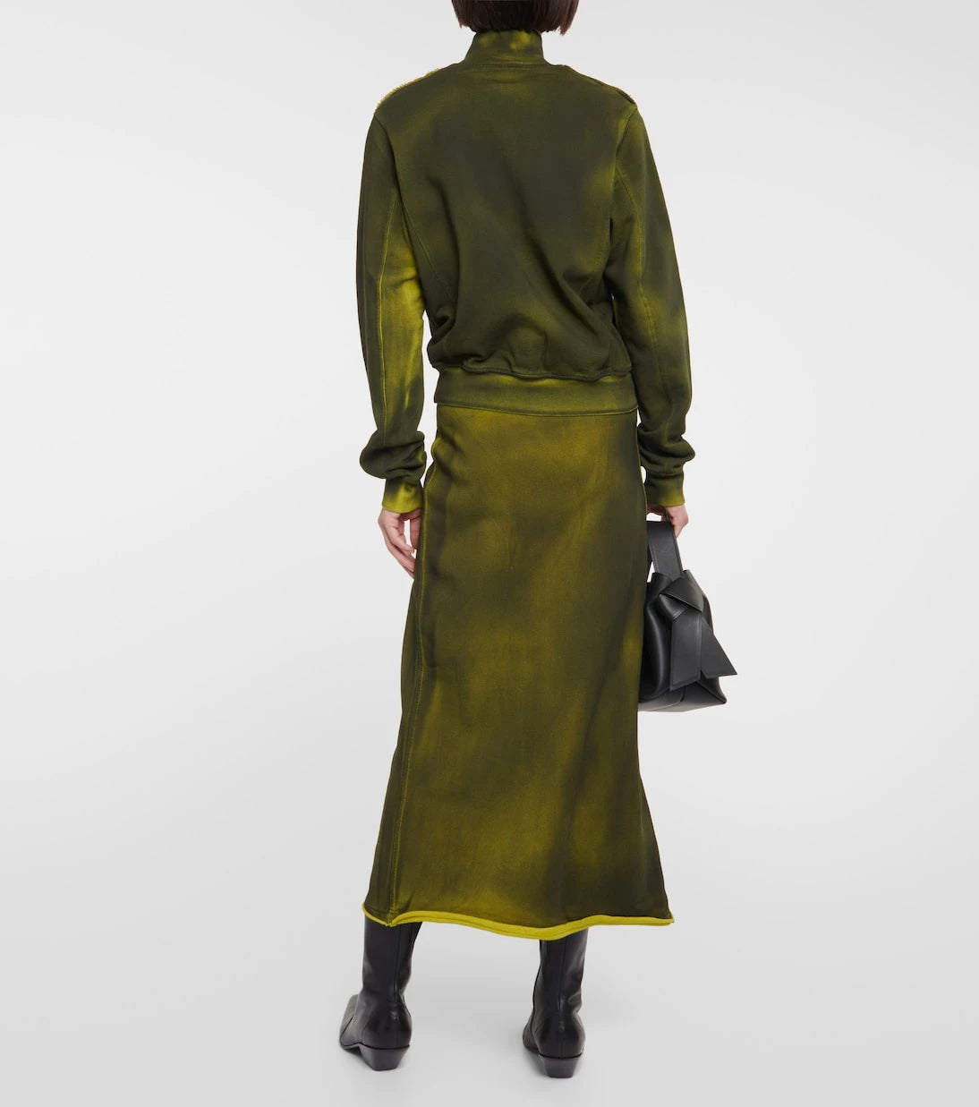 Acne Studios - سويت شيرت من القطن والصوف بسحاب