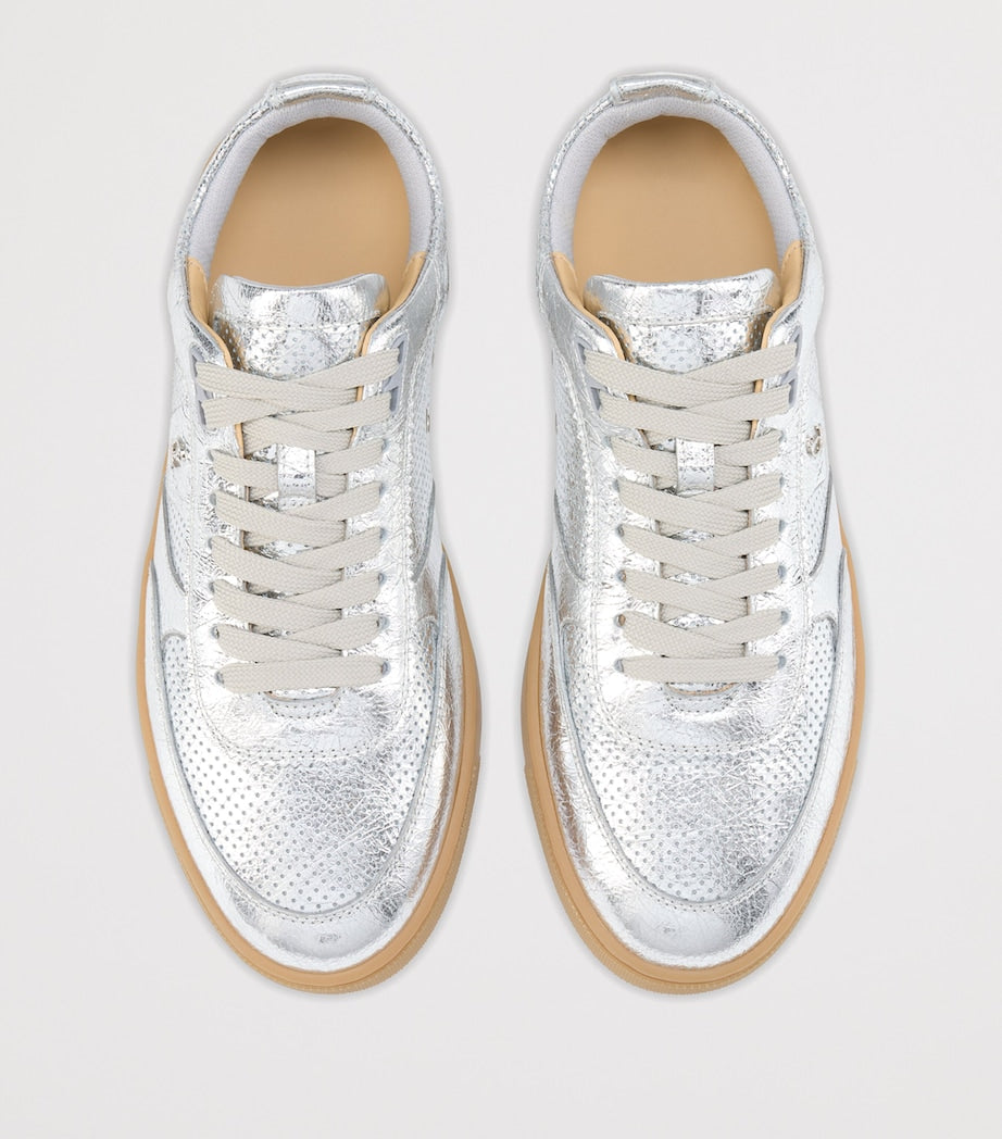 Christian Louboutin Silver Tutti Rui Metallic Leather Sneakers