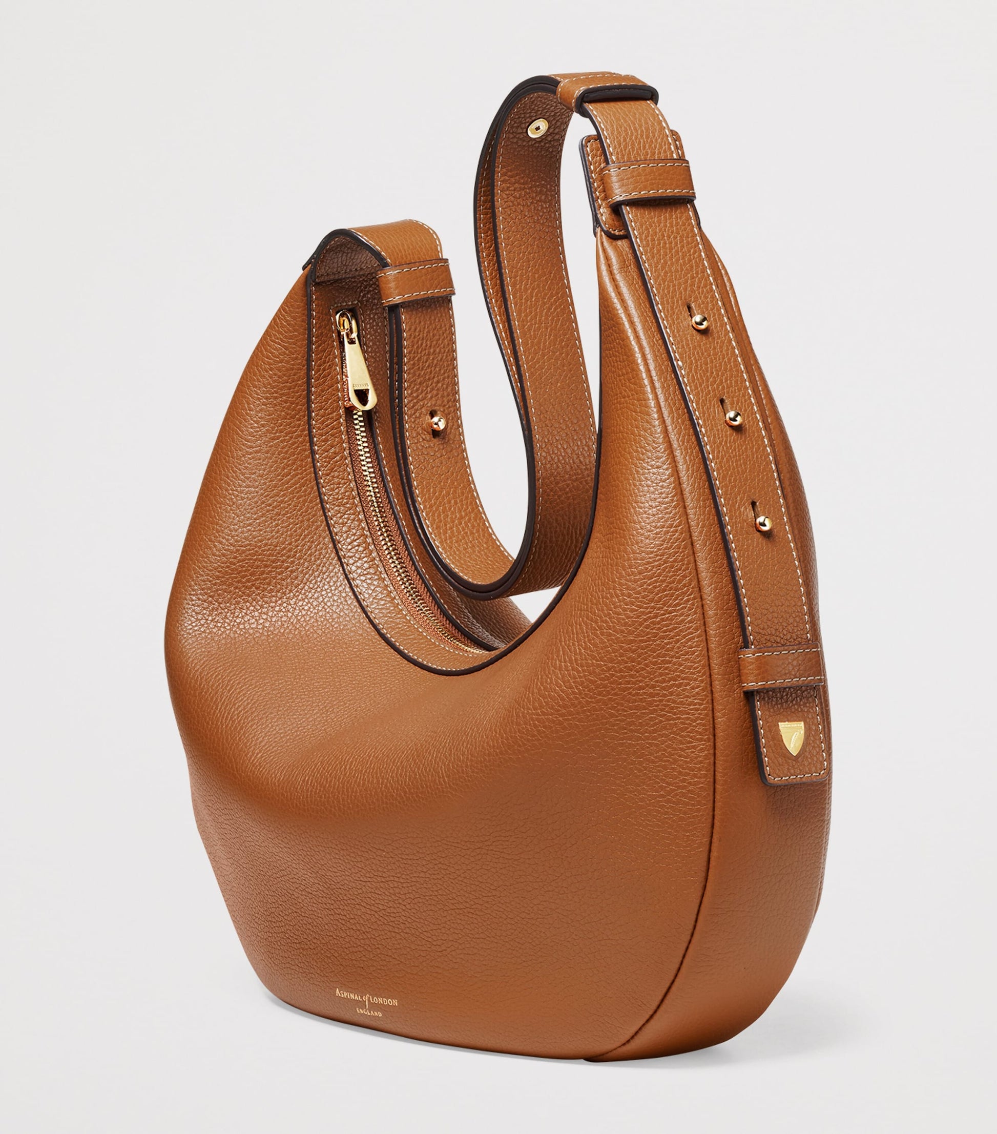 Aspinal Of London Leather Hudson Crescent Cross-Body Bag