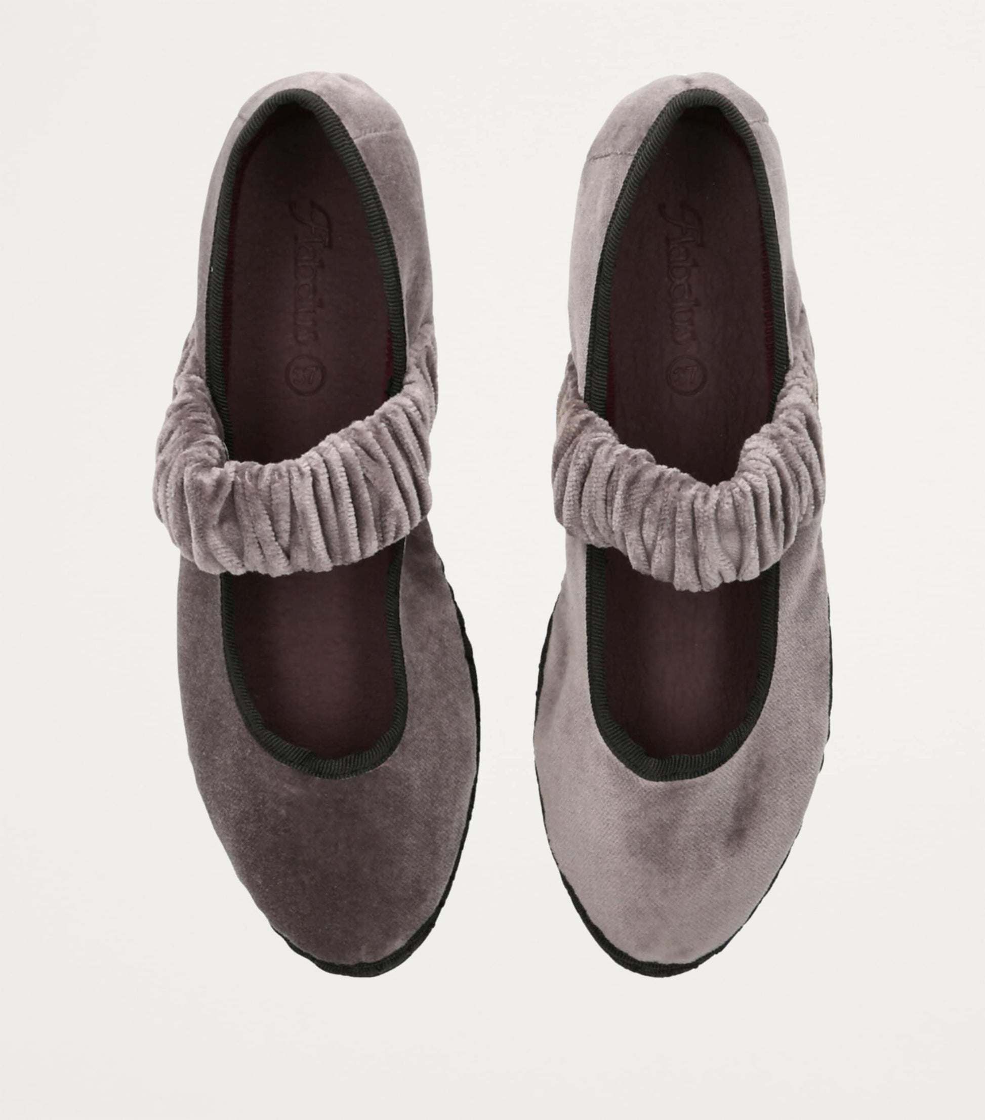 Flabelus Grey Velvet Mafalda Espadrilles