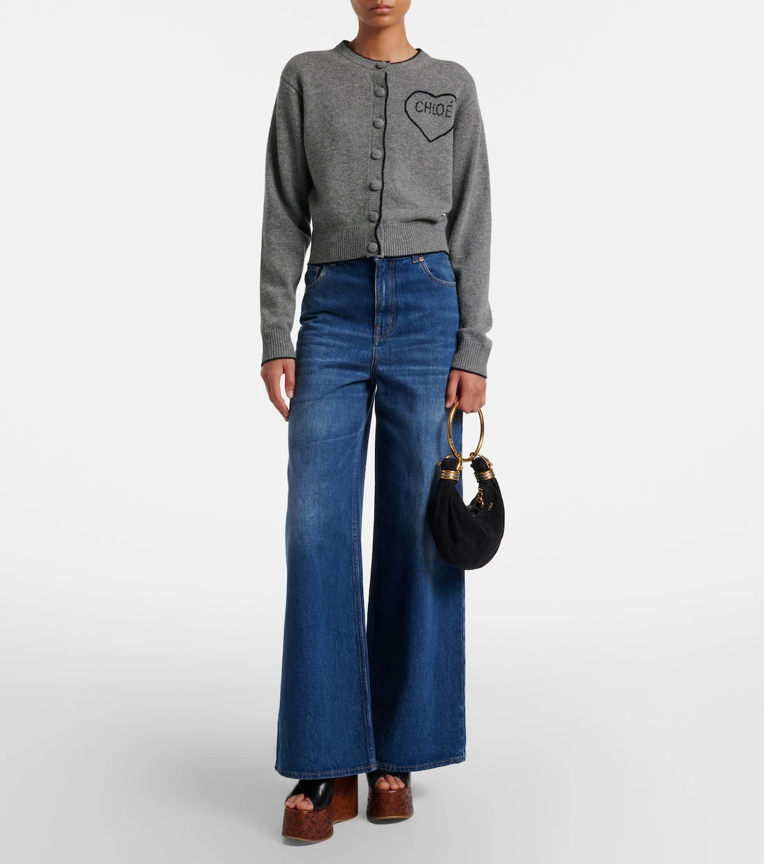 Chloé - Bracelet Small suede top-handle bag