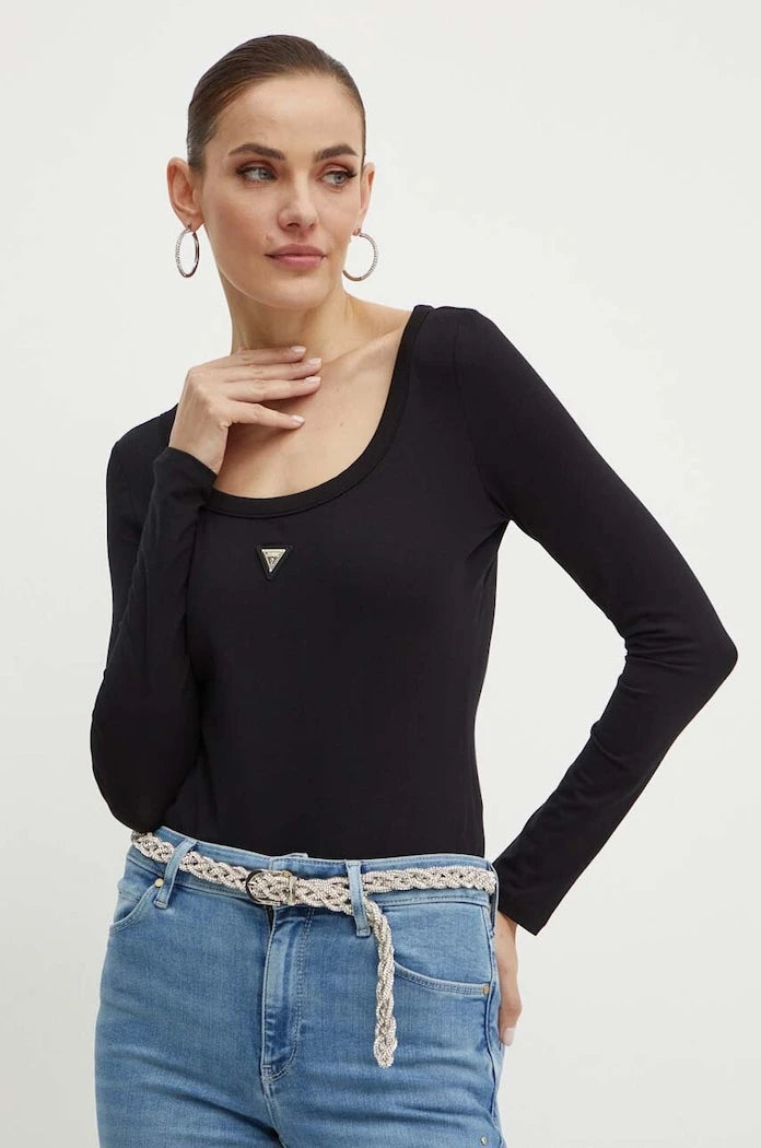 Guess pamuk ve elastanlı kadın body COLETTE