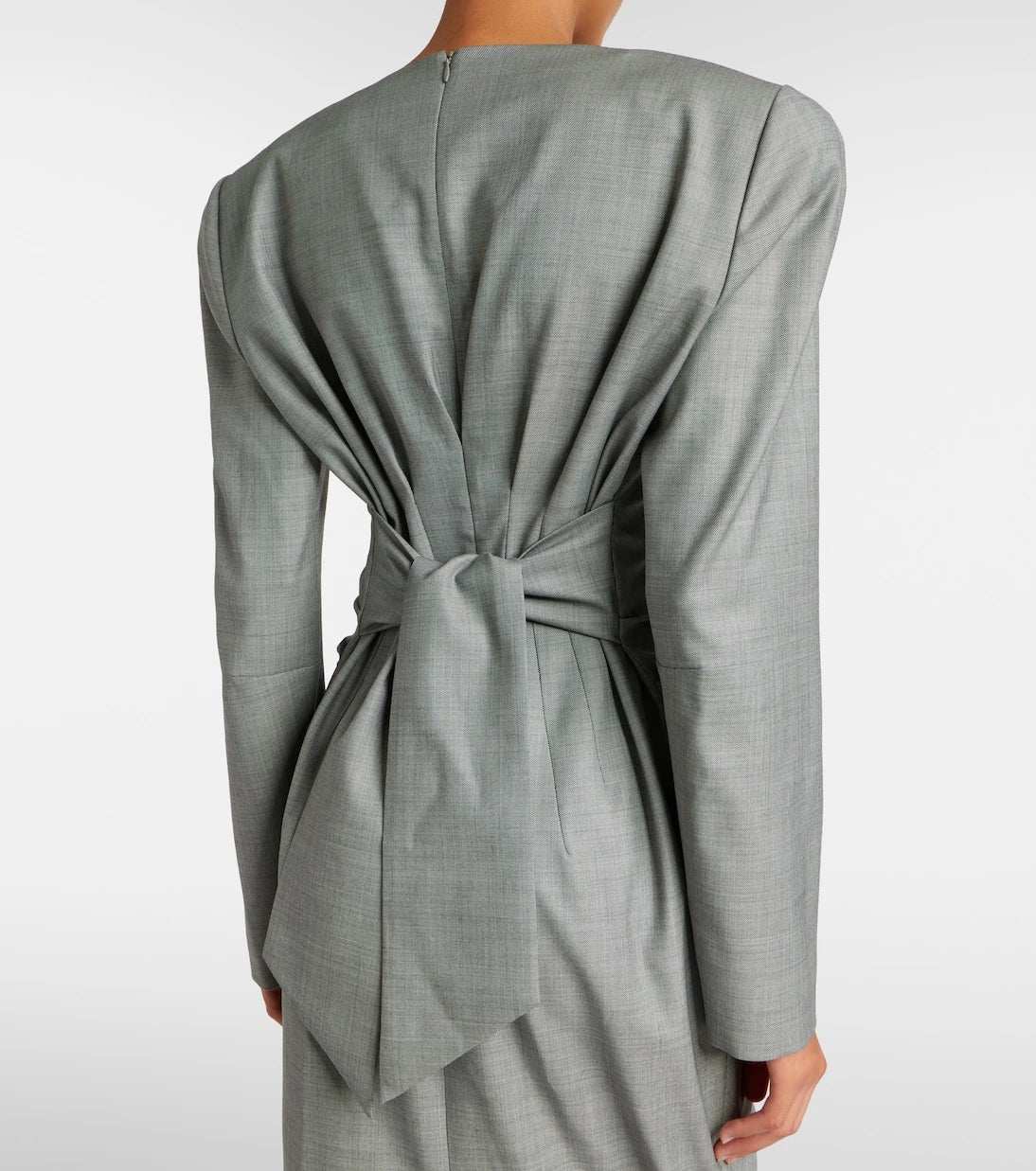 Magda Butrym - Wool tie-detail midi dress