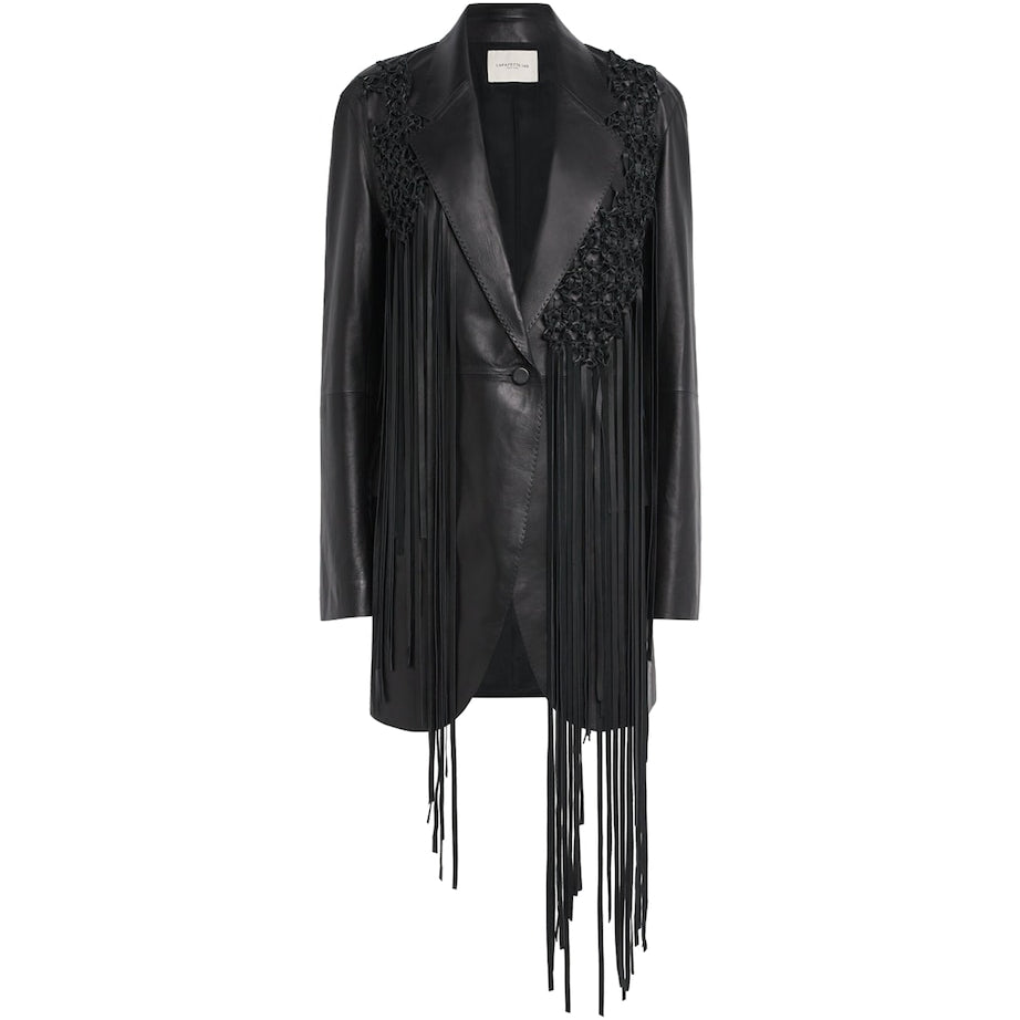 Lambskin Fringe Blazer