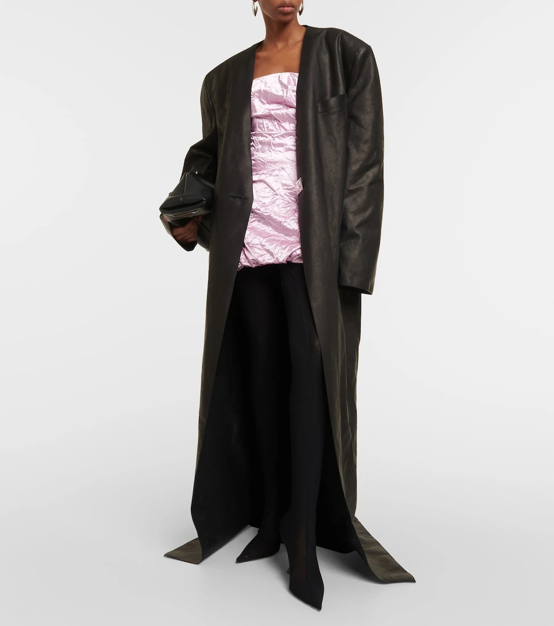 The Attico - Leather maxi coat