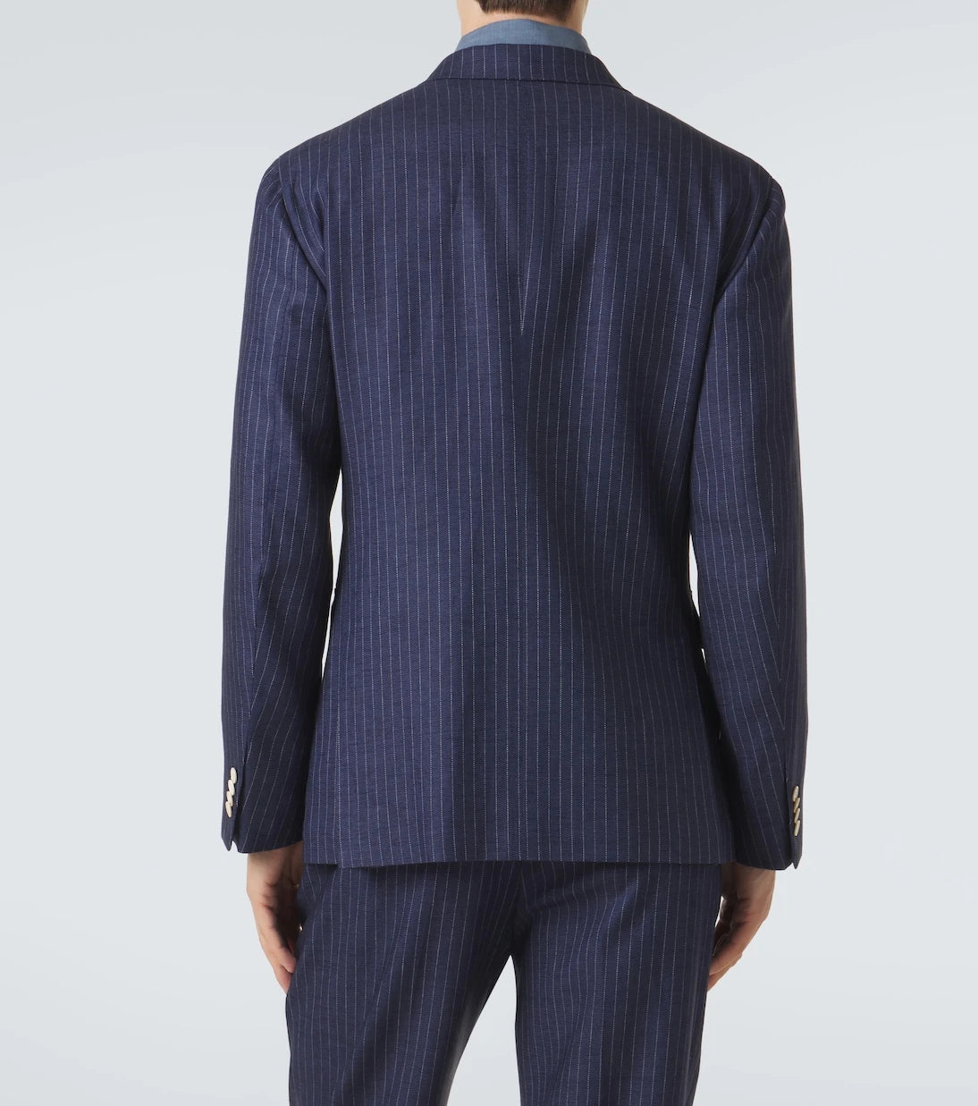 Dunhill - Pinstripe double-breasted linen blazer