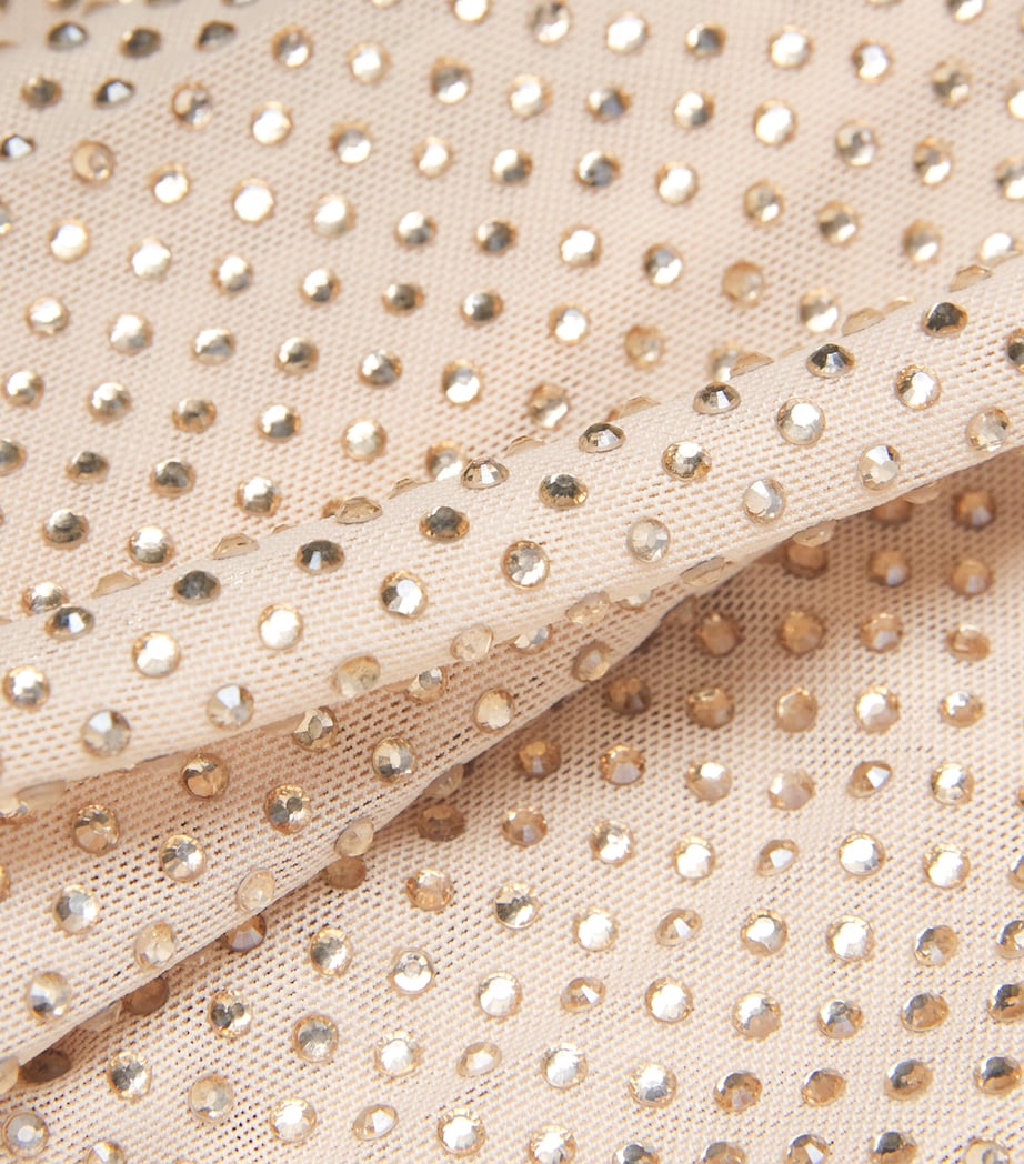 Self-Portrait Beige Embellished Gathered Top