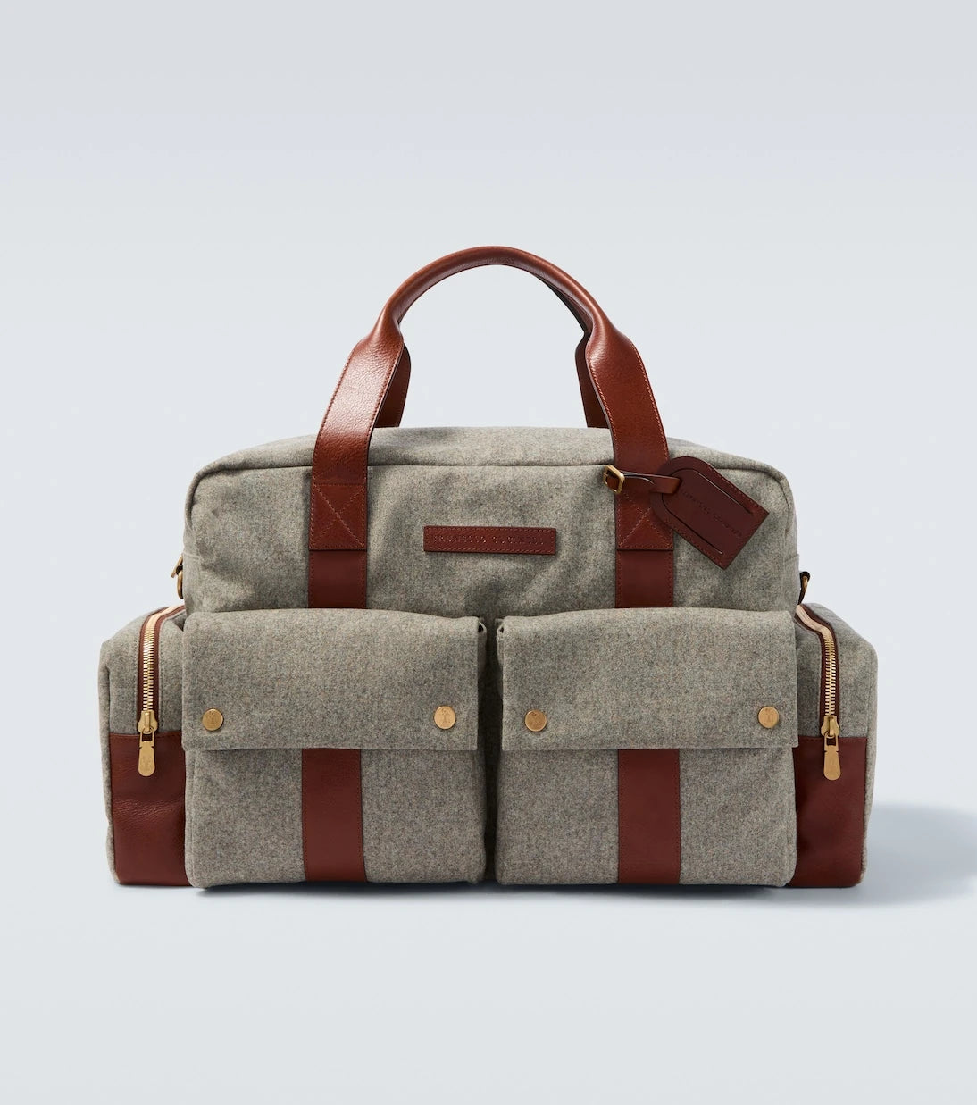 Brunello Cucinelli - Leather-trimmed duffel bag