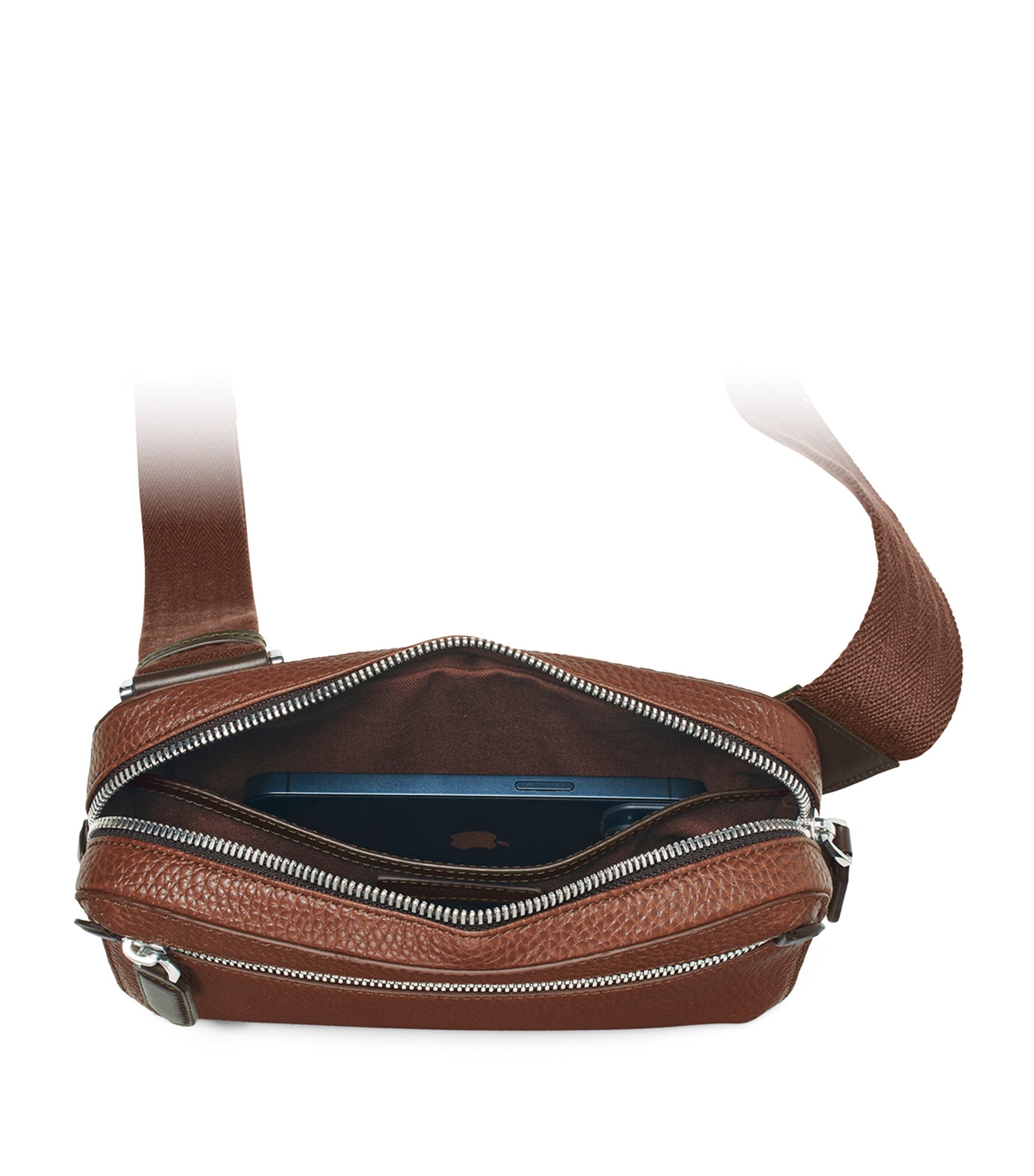 Aspinal Of London Leather Reporter Compact Belt Bag