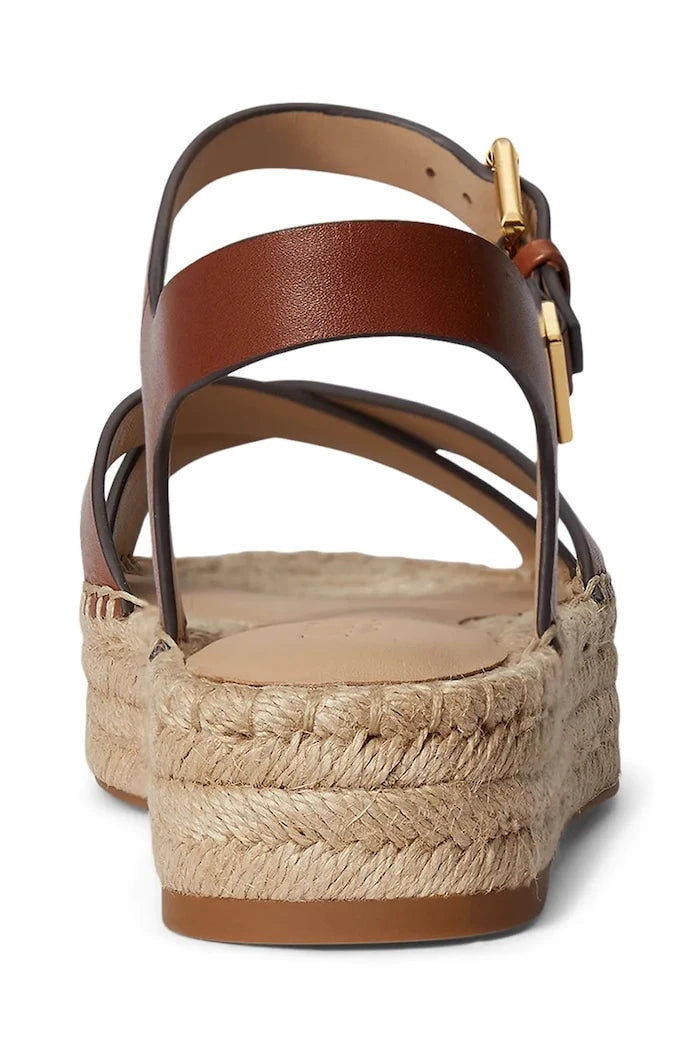 Lauren Ralph Lauren Kadın Deri Platform Sandalet Emeryn