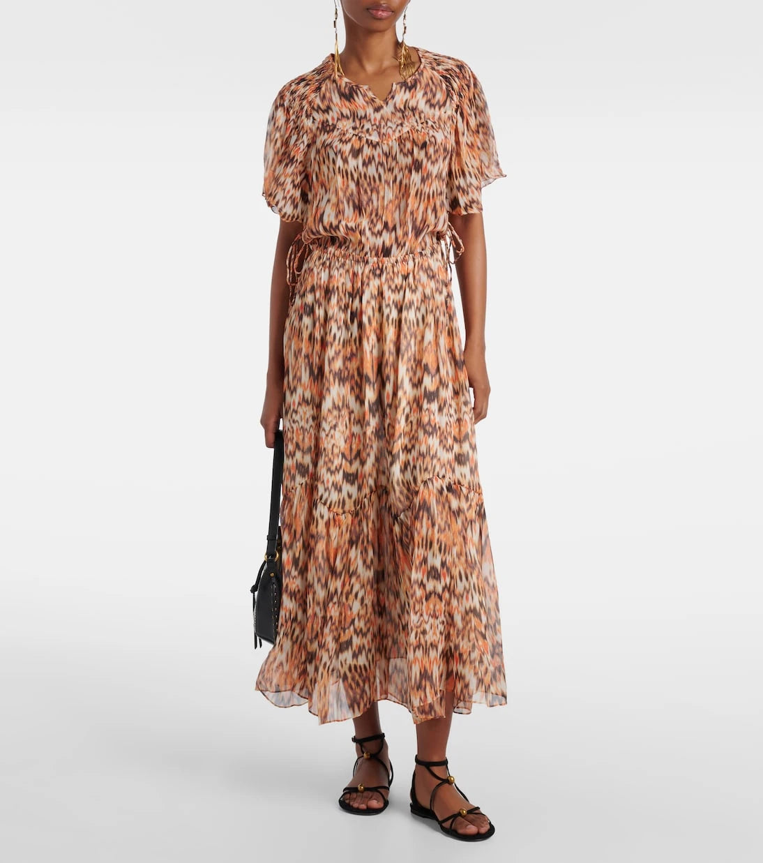Isabel Marant - Odelia printed gathered silk midi dress