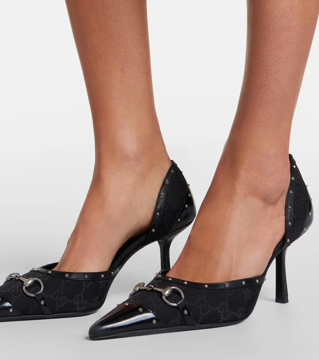 Gucci - Savoy Horsebit GG canvas pumps