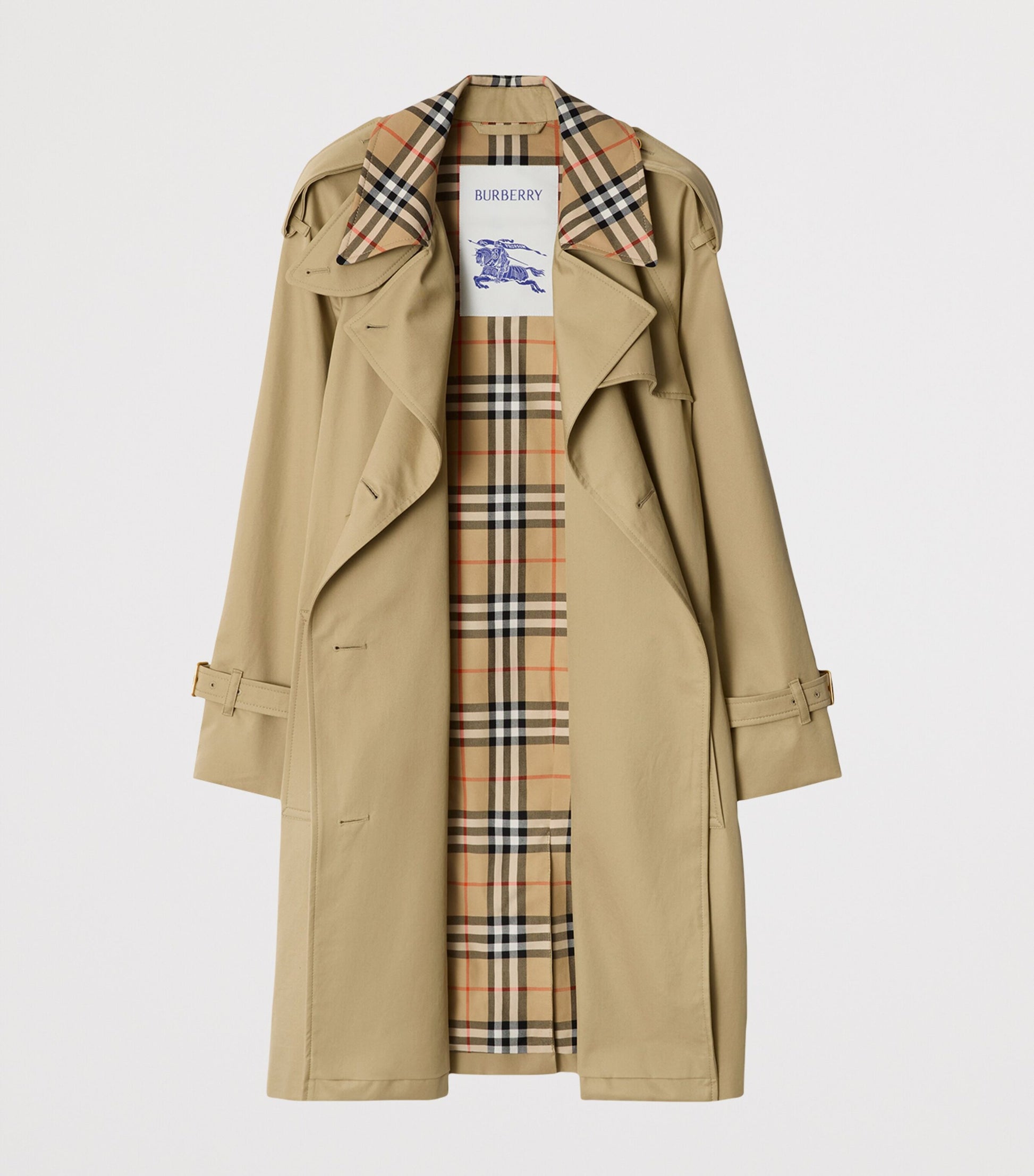 Burberry Beige Mid-Length Castleford Trench Coat