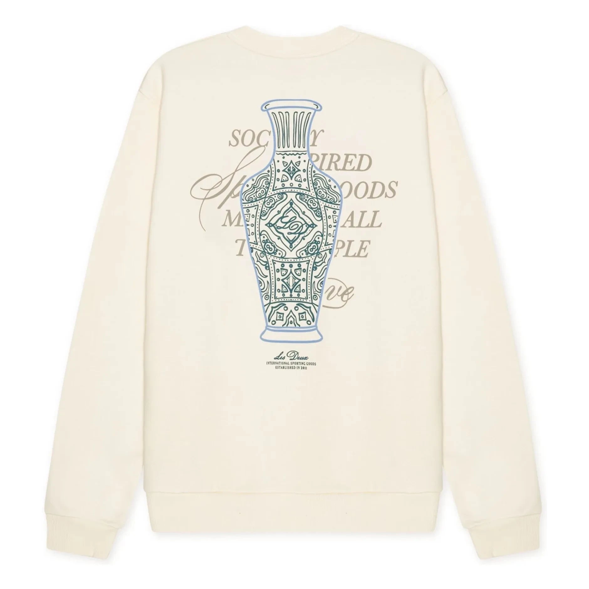 Les Deux - Ben Faience Cotton Crew Neck Sweat Top | Cream