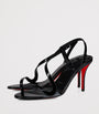 Christian Louboutin Black Rosa Z Patent Leather Heeled Sandals 80