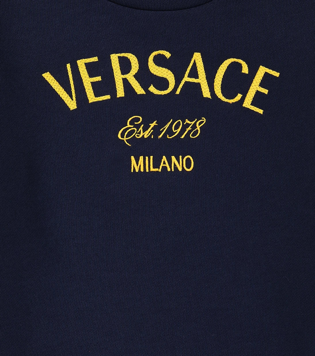 Versace Kids - سويت شيرت من قطن الجيرسيه مزين بالشعار