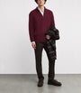 Polo Ralph Lauren Burgundy Wool-Cashmere Quarter-Zip Sweater