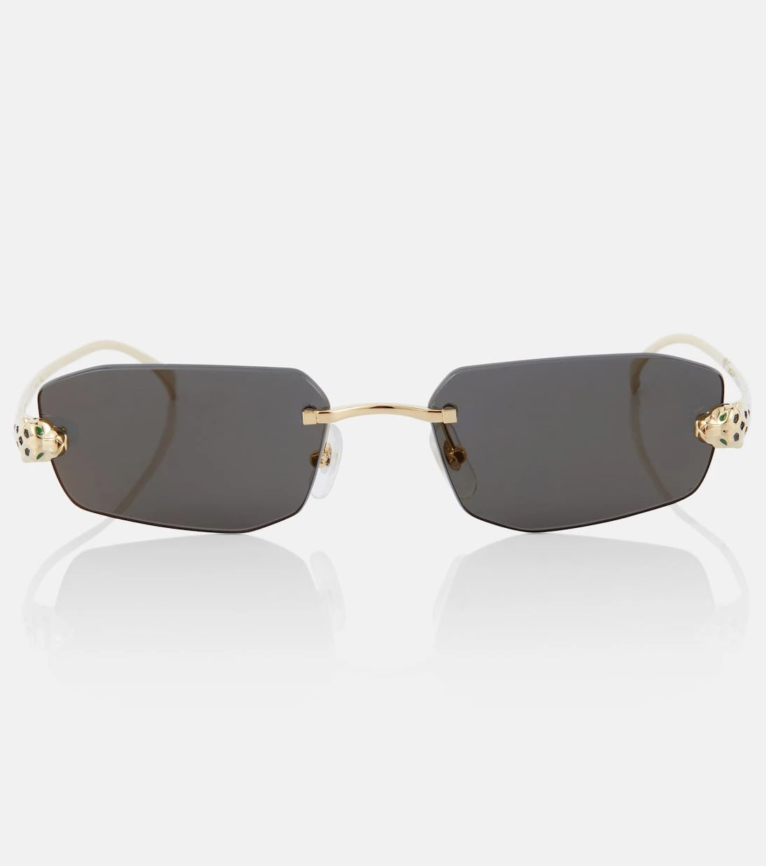 مجموعة نظارات كارتييه - نظارة شمسية Panthère de Cartier مستطيلة الشكل