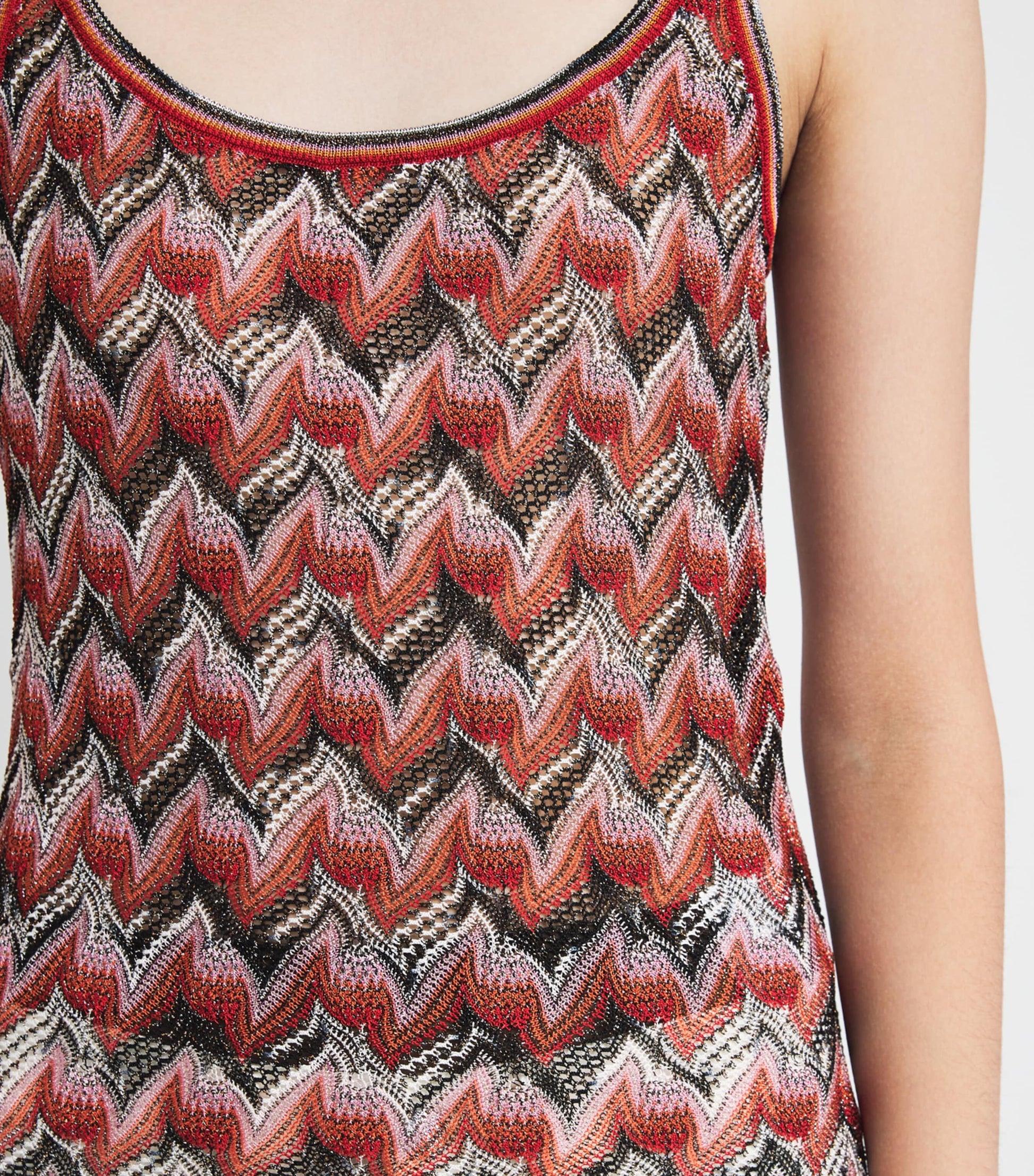 Missoni Red Swirl Zigzag Tank Top