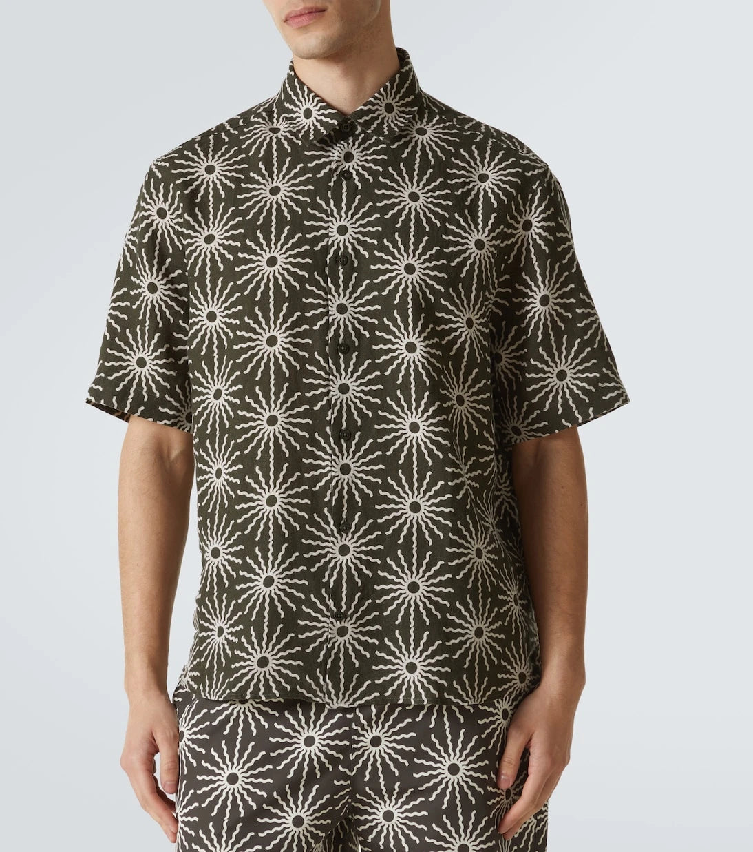 Frescobol Carioca - Castro printed linen bowling shirt