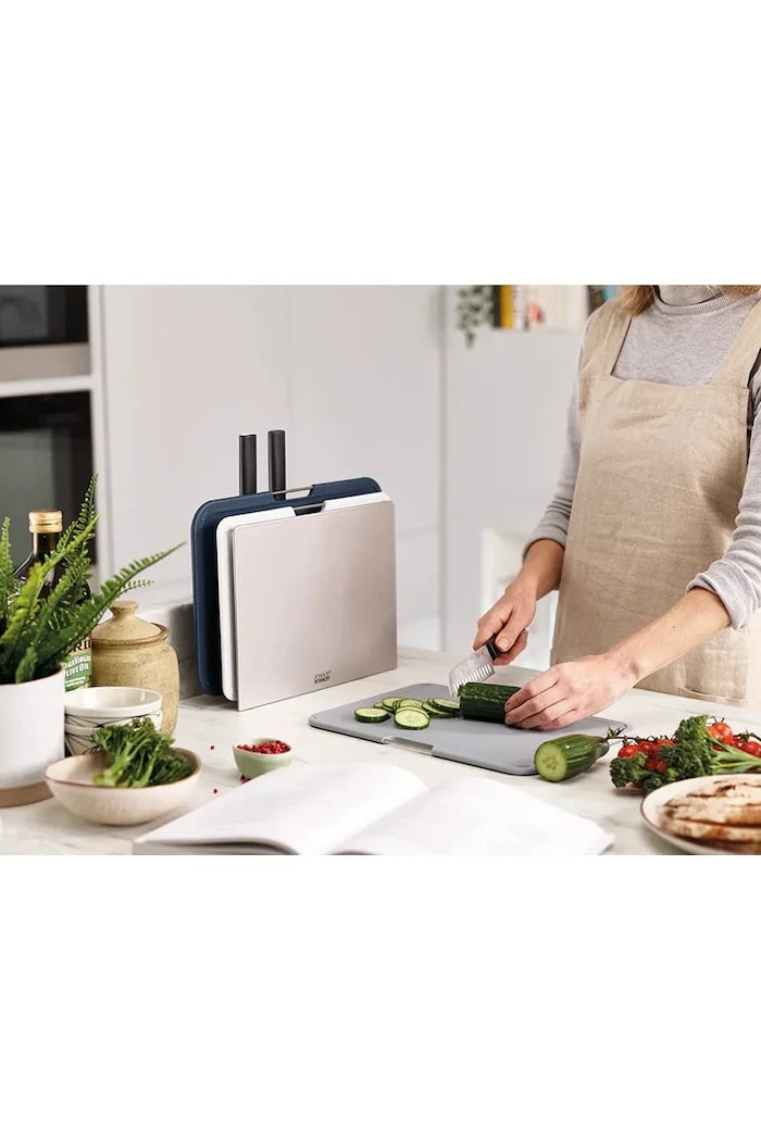 Joseph Joseph Nest Board 33.3 x 35.5 x 10 cm Organizatörde Bıçak ve Kesme Tahtası Seti (6 Parça)