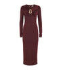 Rebecca Vallance Burgundy Jersey Mischa Midi Dress