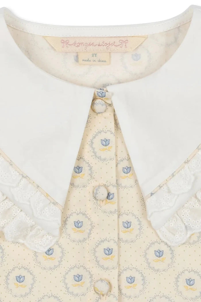 Konges Sløjd COEUR COLLAR SHIRT GOTS Çocuk Pamuklu Bluz