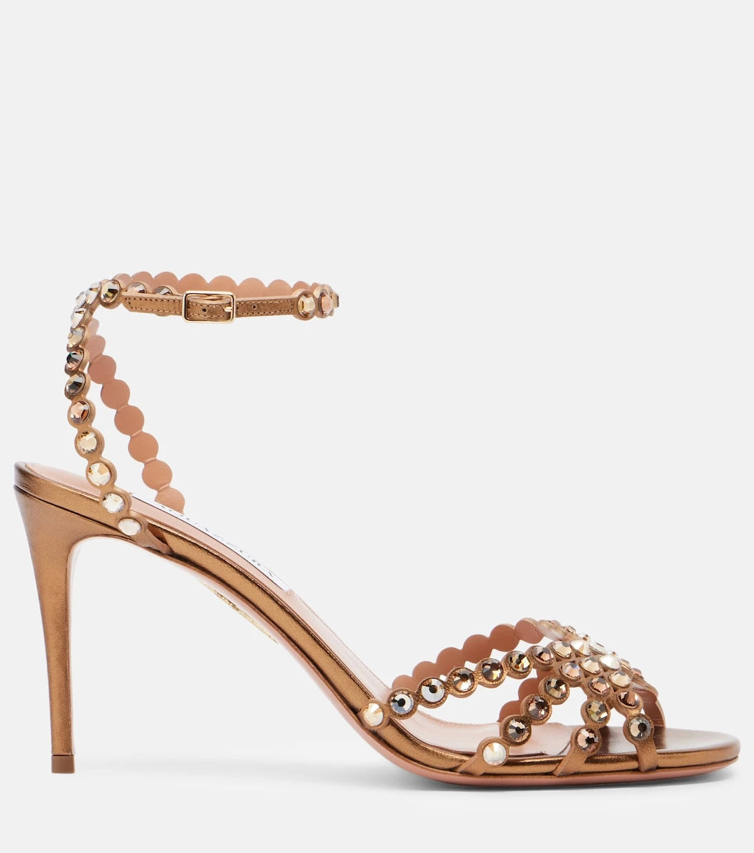 Aquazzura - Tequila 85 embellished leather sandals
