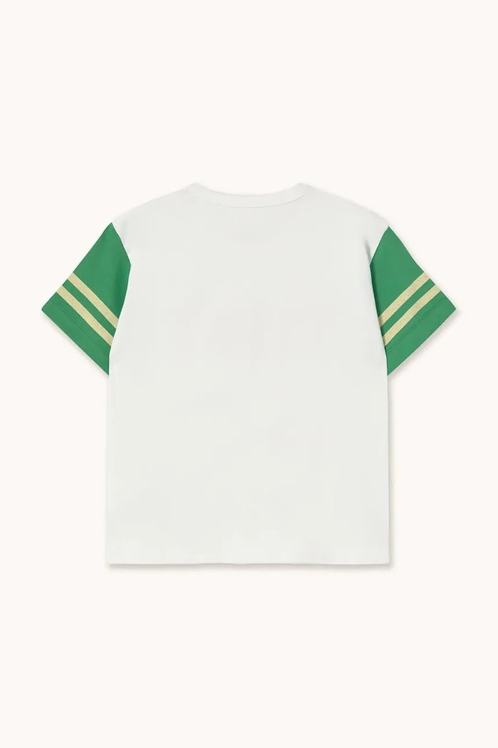 Детска памучна тениска Tinycottons STRIPES LOGO TEE