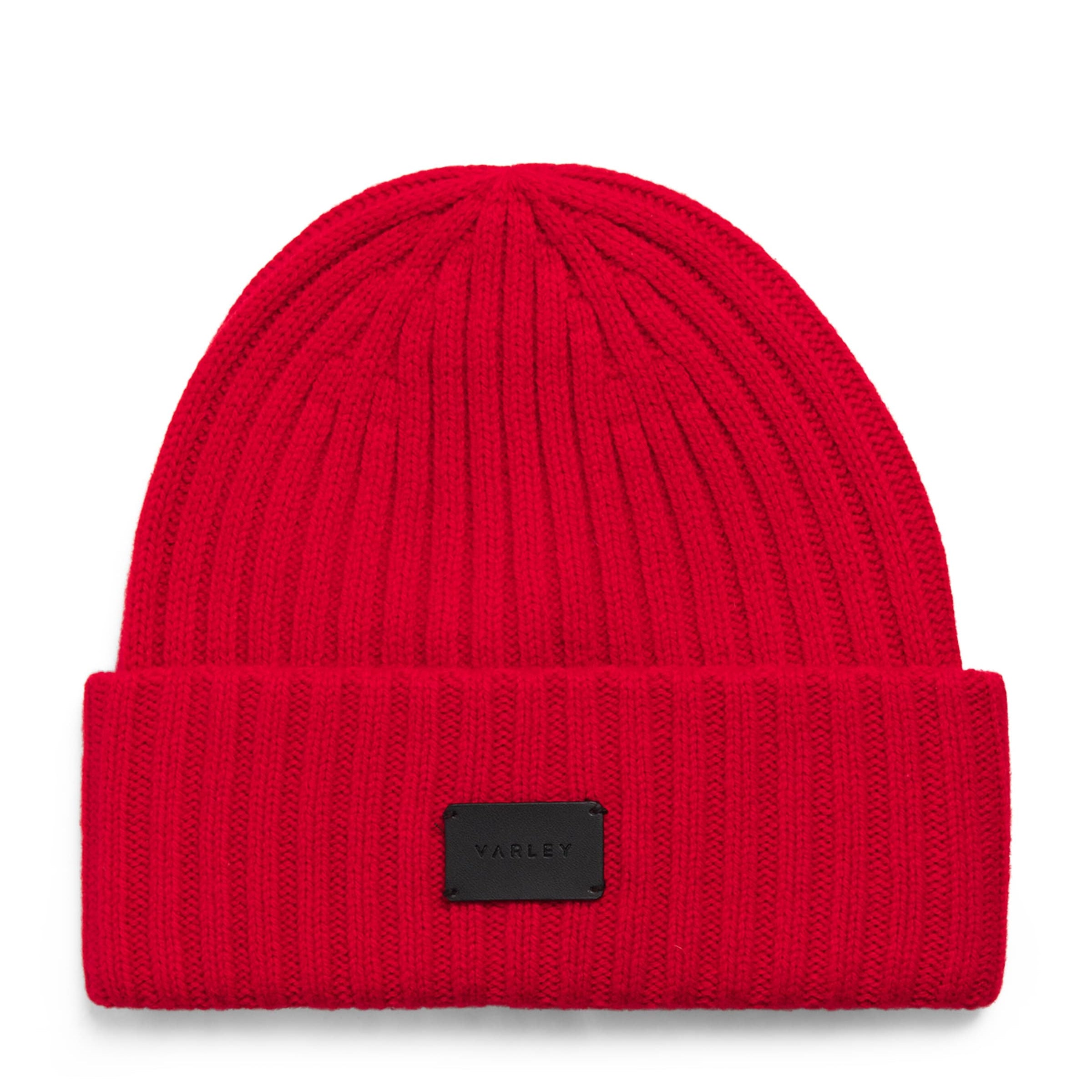 Varley Red Merino Wool-Blend Chunky Elva Beanie