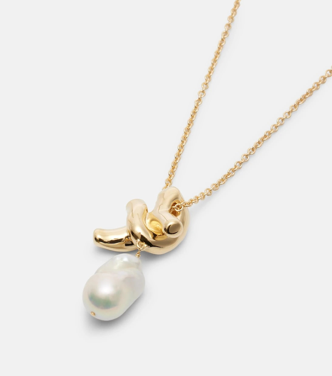 Givenchy - Chain Link pearl pendant necklace