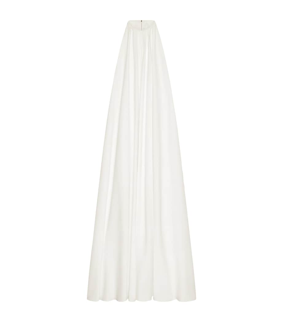 Givenchy Ivory Crepe Halterneck Maxi Dress