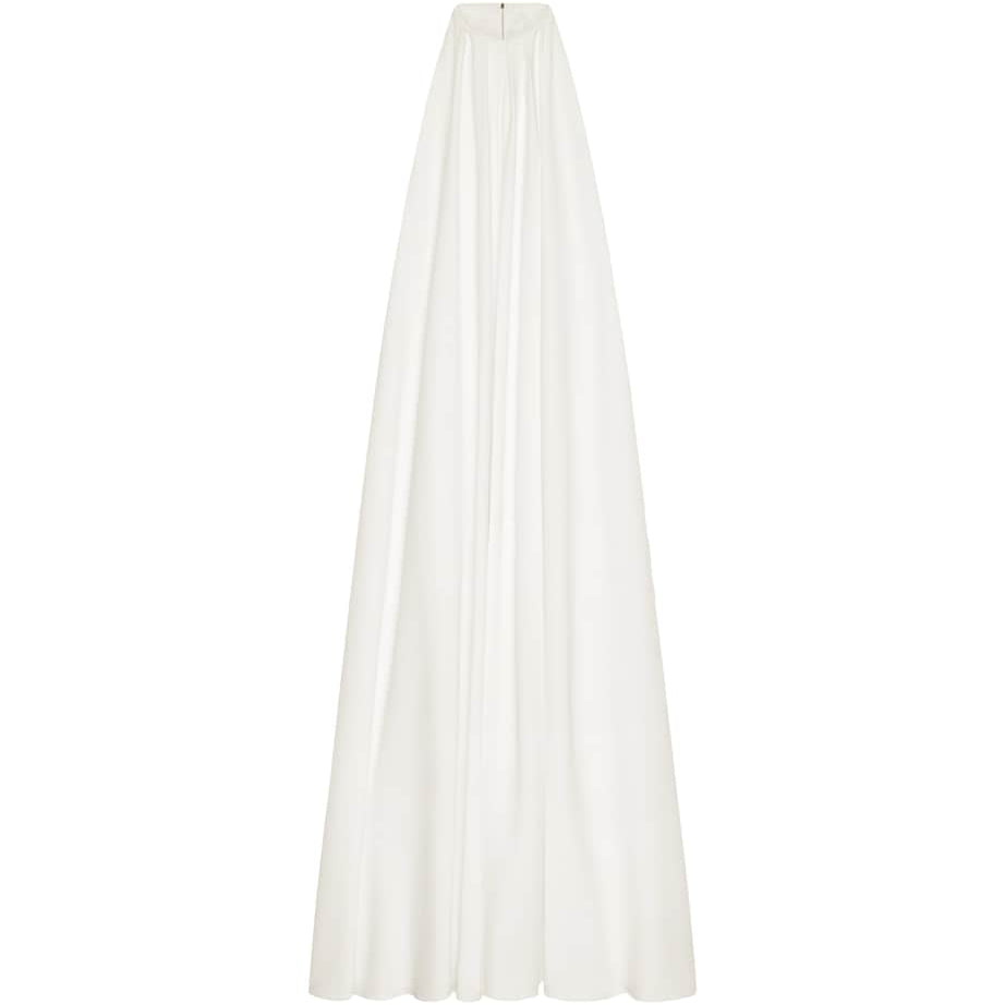Givenchy Ivory Crepe Halterneck Maxi Dress
