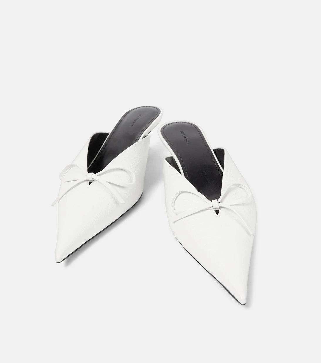 Balenciaga - Knife Bow leather mules