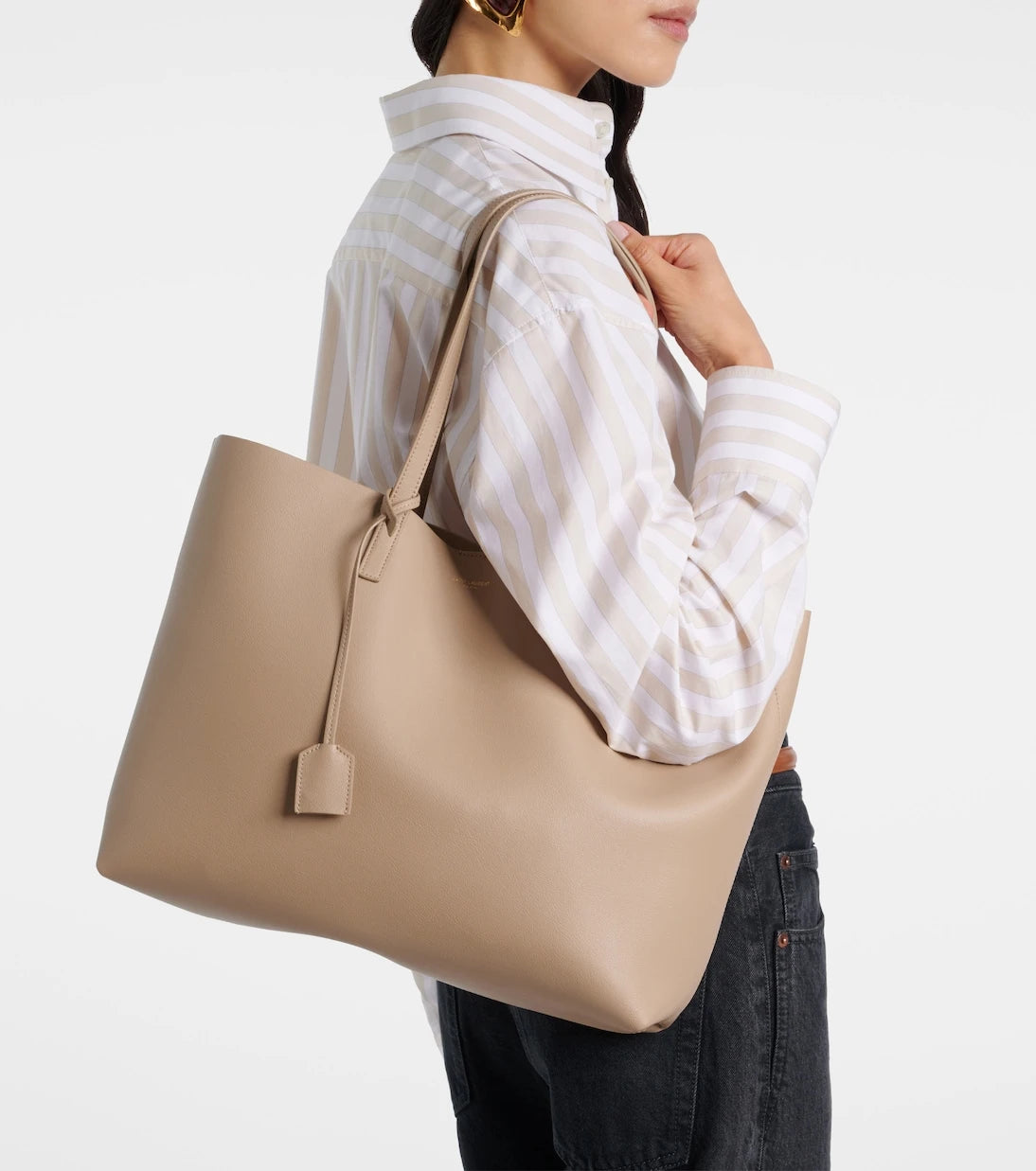 Saint Laurent - Shopping E/W leather tote