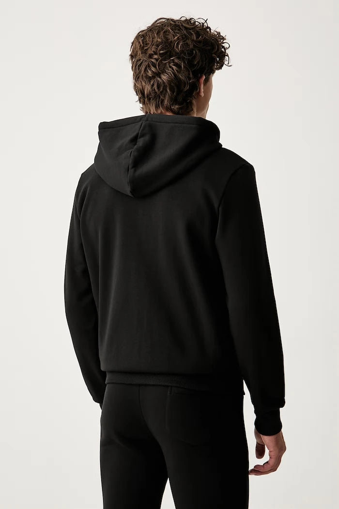 Colmar fermuarlı kapüşonlu erkek pamuklu sweatshirt