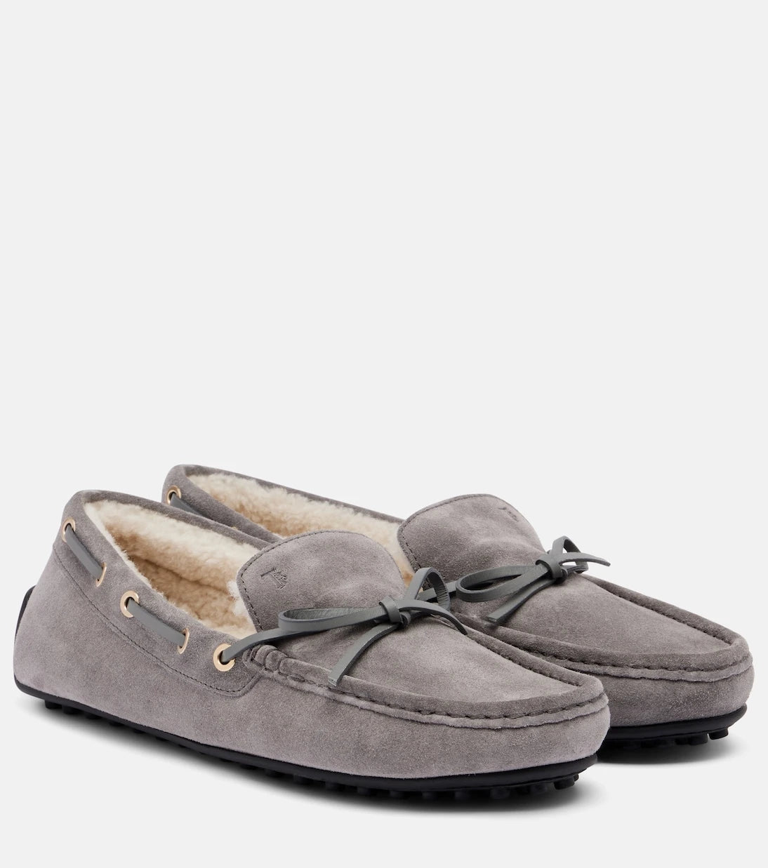 Tod's - Gommino shearling-lined suede boat shoes